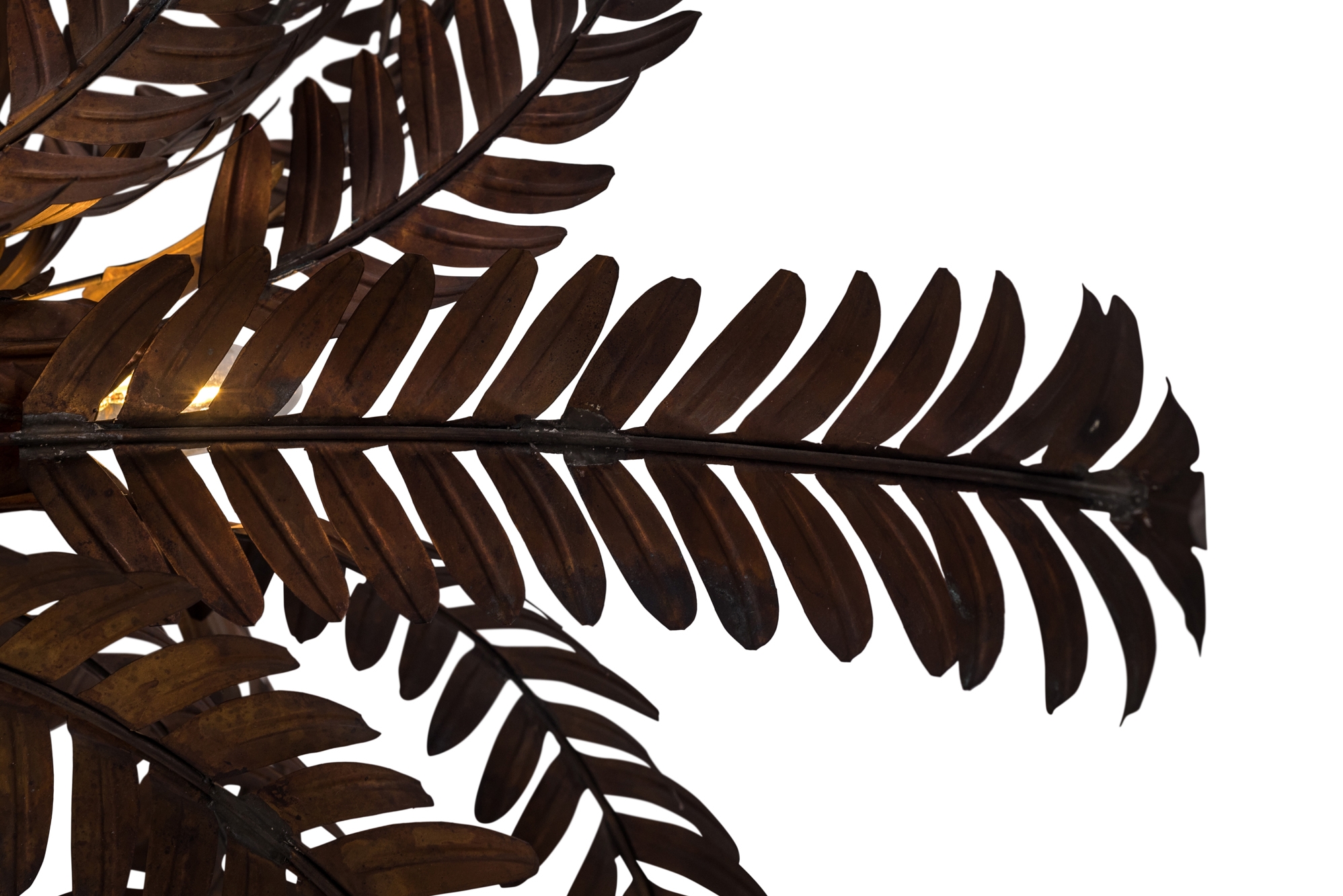 Maison Jansen Style Palmtree Table Lamp In Copper - 1970s