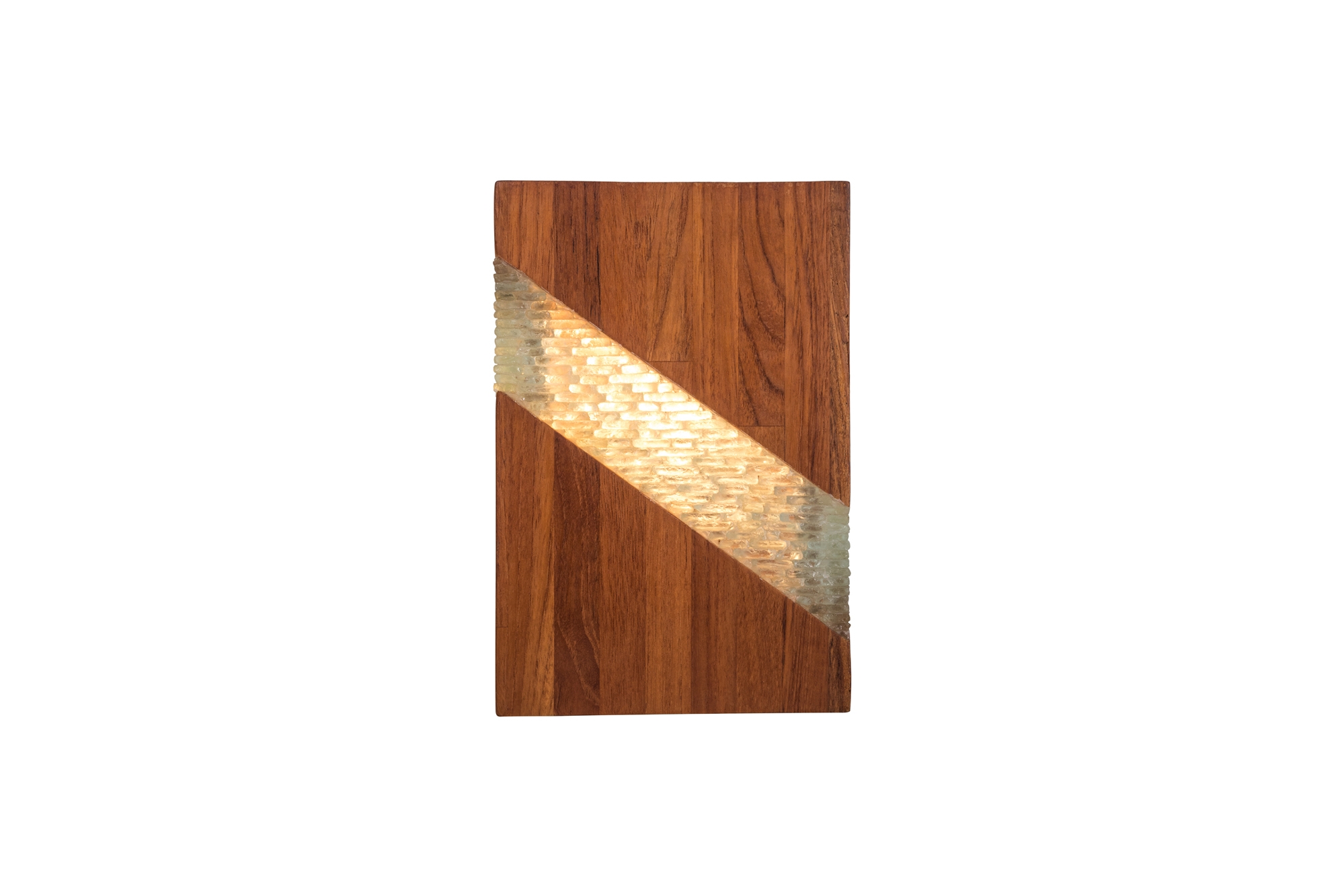 Midcentury Teak and Glass Table Lamps - 1960s