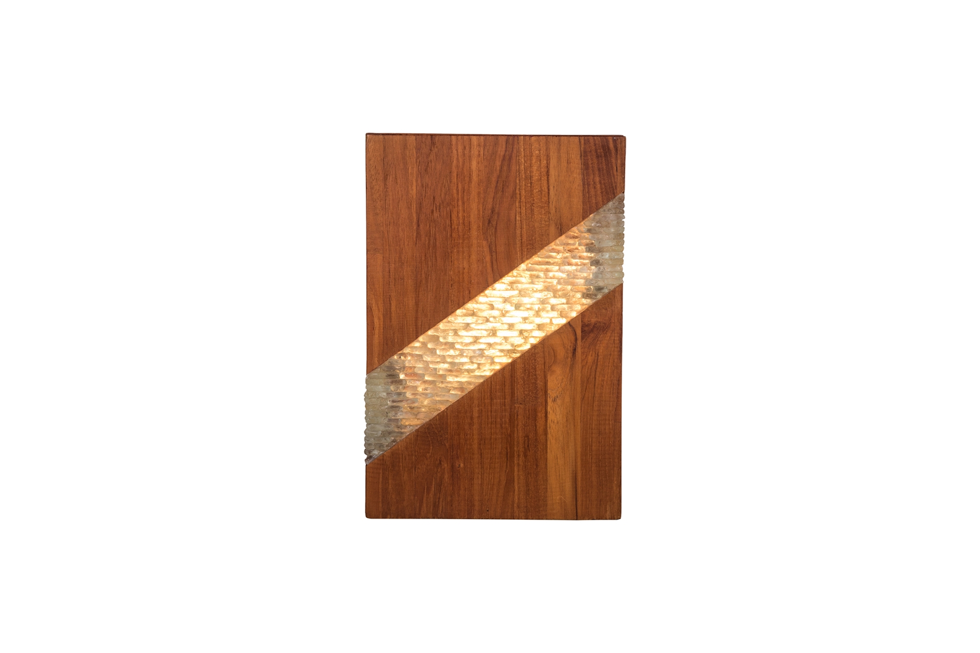 Midcentury Teak and Glass Table Lamps - 1960s