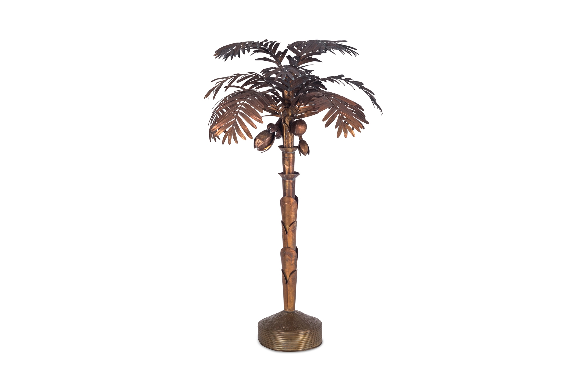 Maison Jansen Palmtree Floor lamp in Copper - 1970s