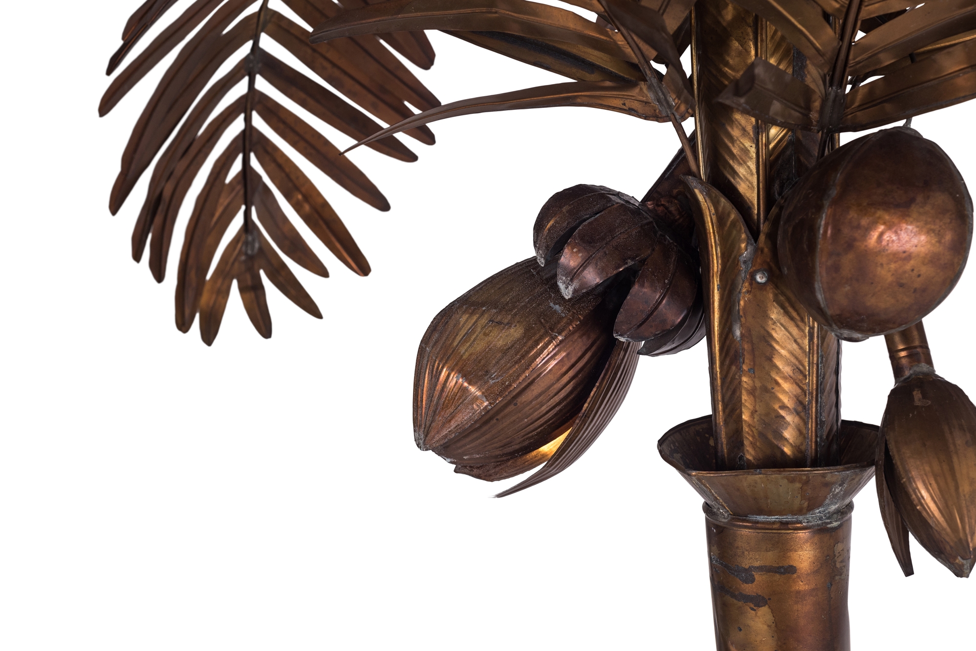 Maison Jansen Palmtree Floor lamp in Copper - 1970s