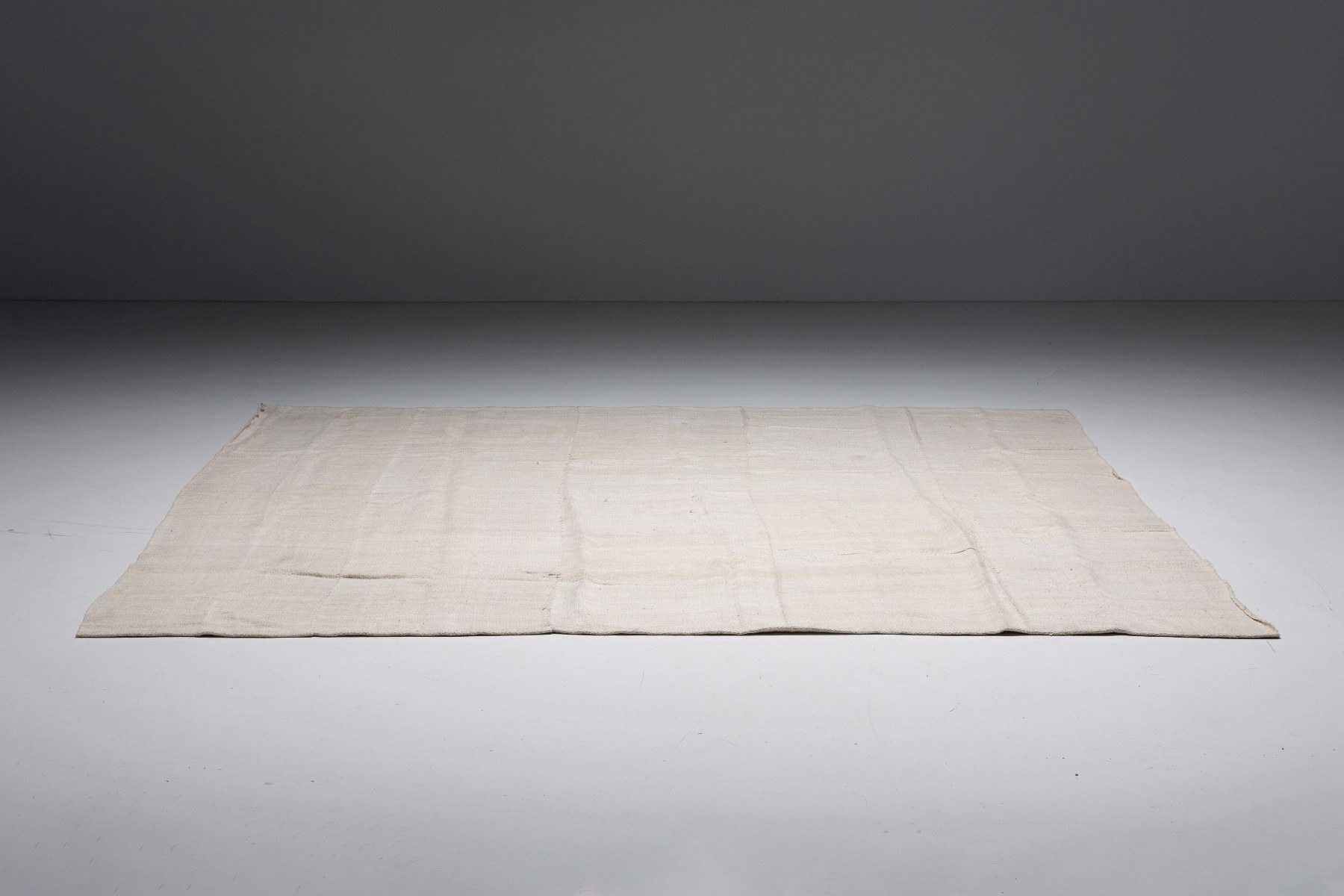 Handwoven Bleached Kilim Wool Rug - 20th Century