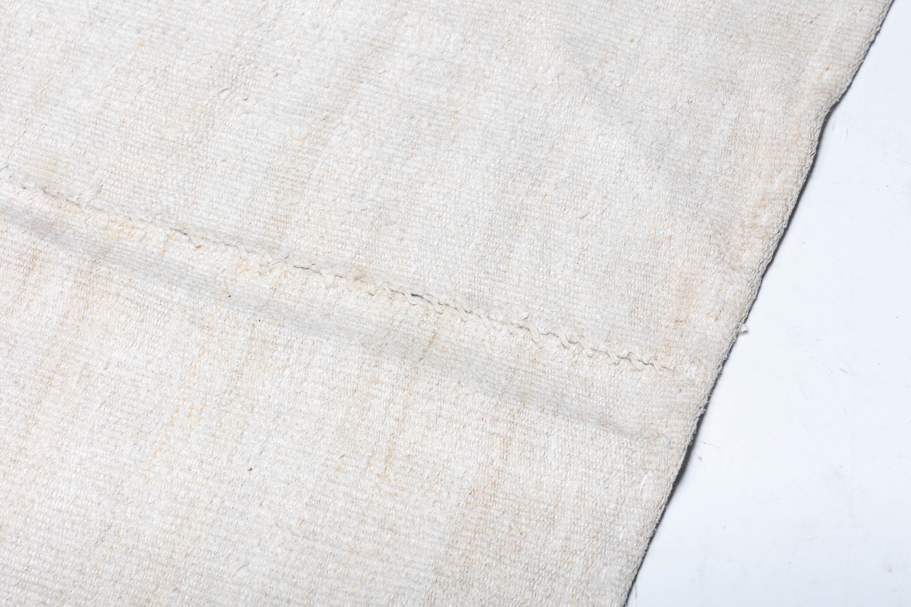 Handwoven Bleached Kilim Wool Rug - 20th Century