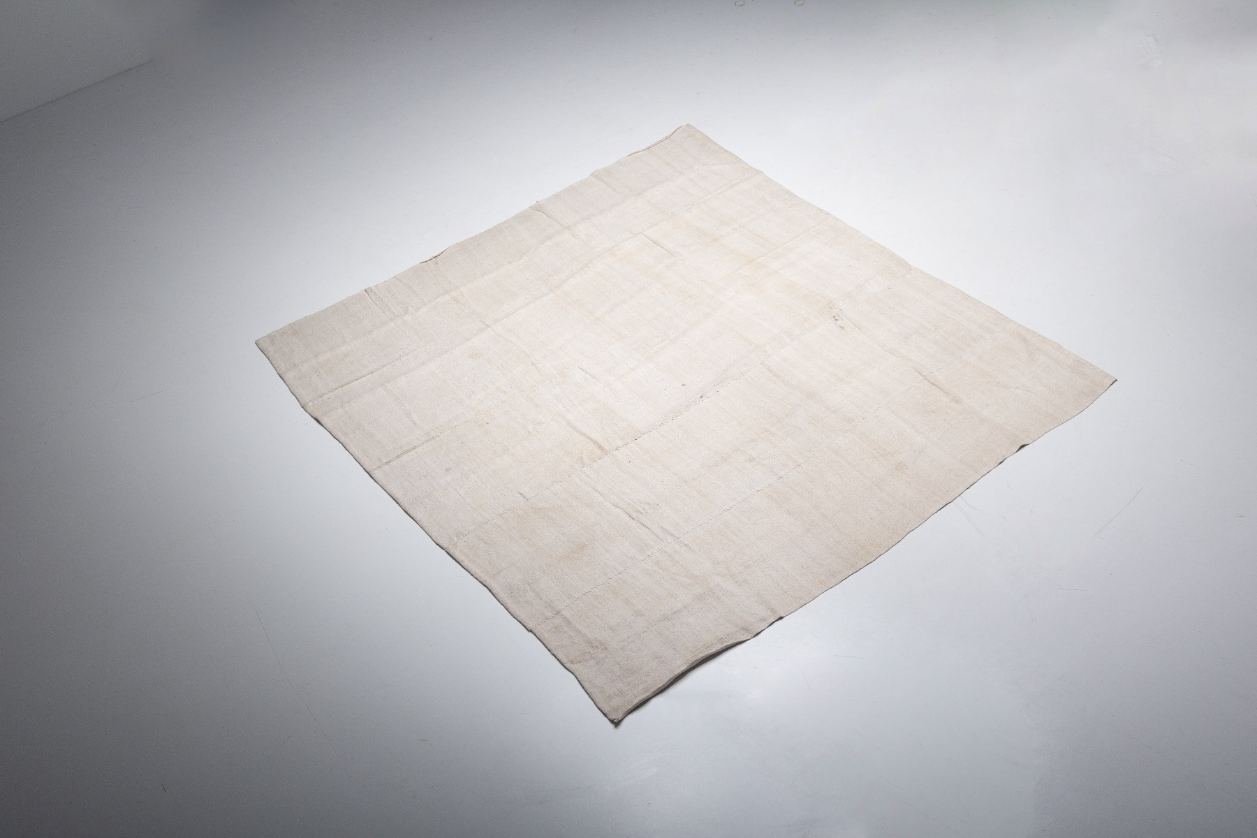 Handwoven Bleached Kilim Wool Rug - 20th Century