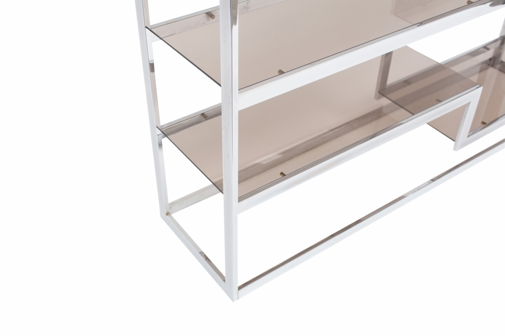 Chrome Metal Etagere, Maison Jansen - 1970s
