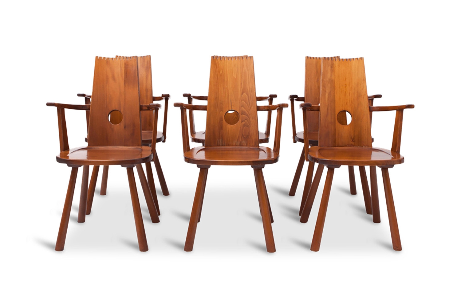 Wooden Dutch Dining Chairs - 1960s