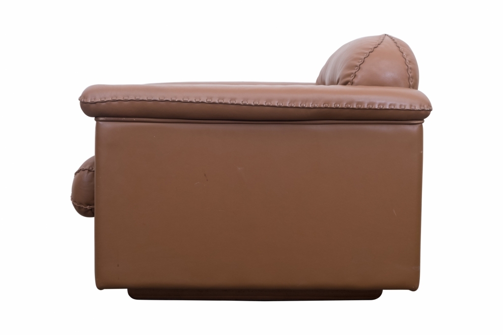 De Sede Brown Leather Lounge Chairs - 1960s