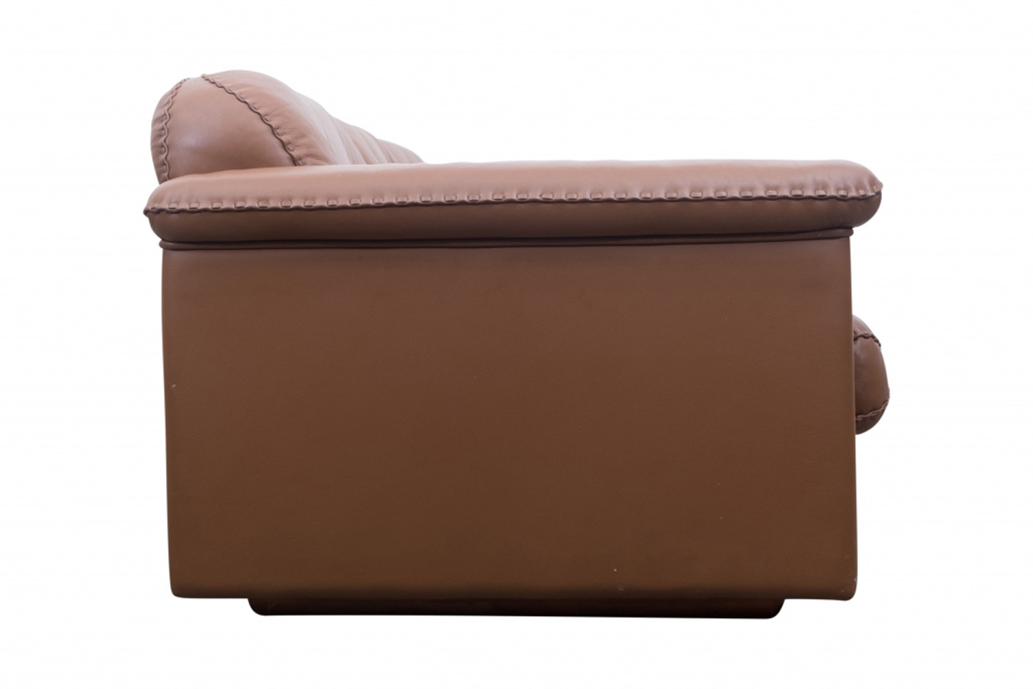 De Sede Brown Leather Three Seater Sofa - 1960s