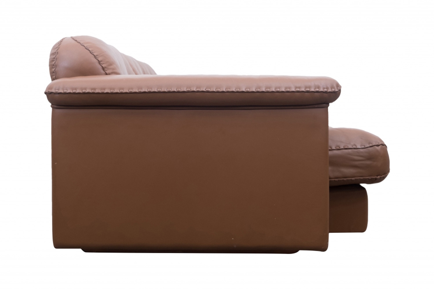De Sede Brown Leather Three Seater Sofa - 1960s