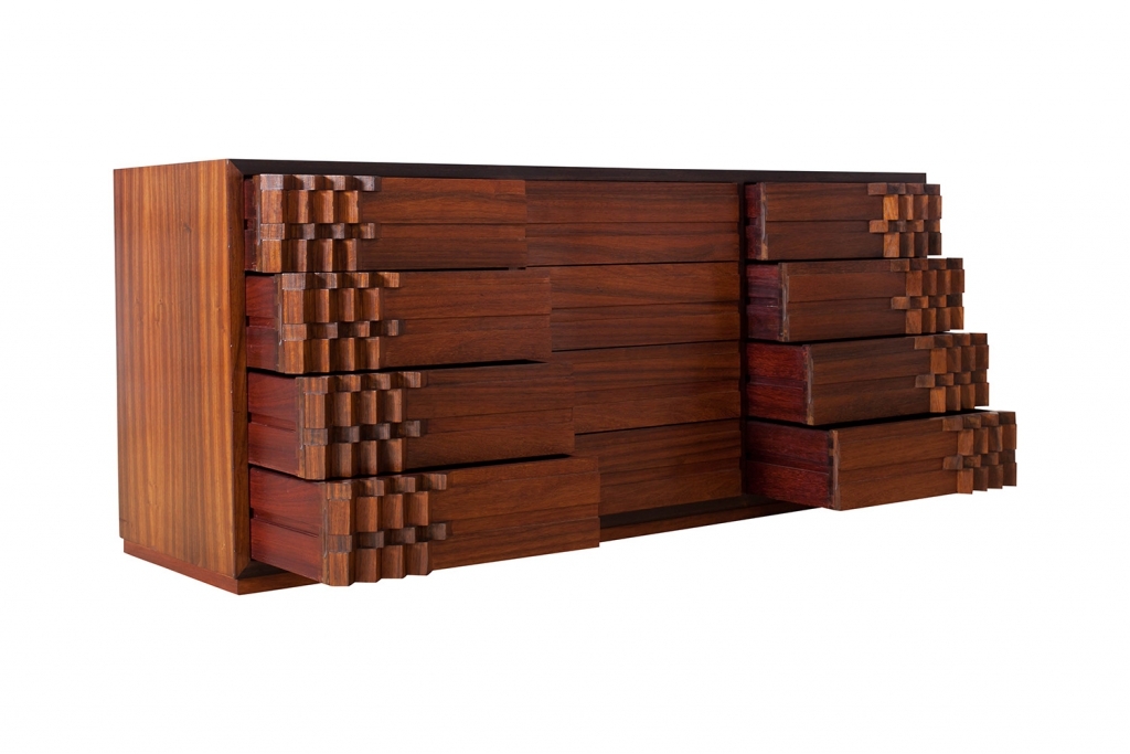 Walnut Chest Of Drawers, Luciano Frigerio - 1970s