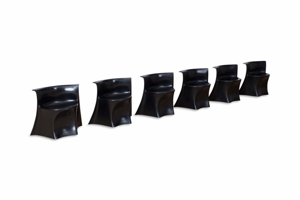 Black Dining Room Set By Pierluigi Spadolini - 1971