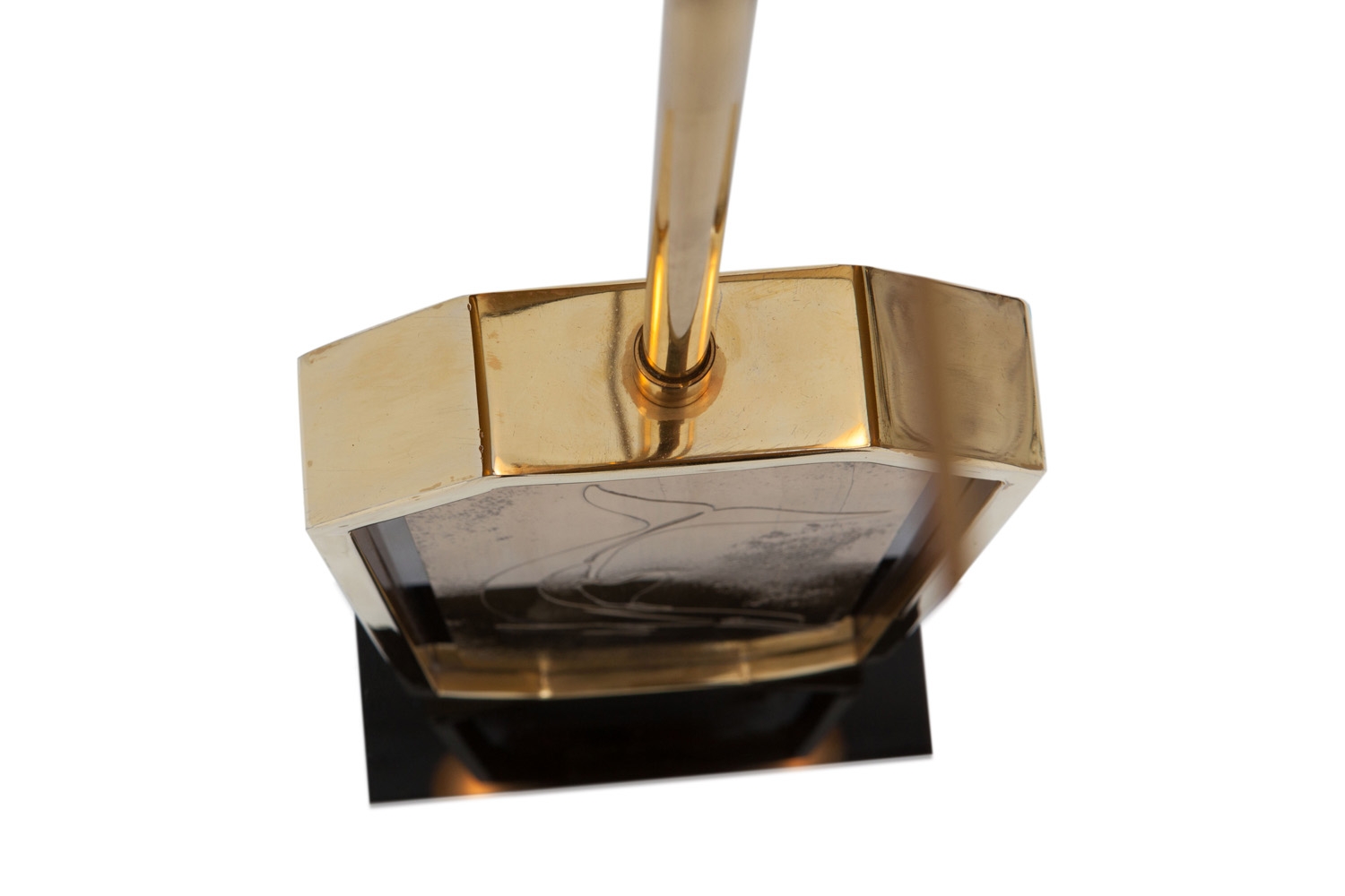 Gold & Brass Etched Lamps, Maho - 1980s