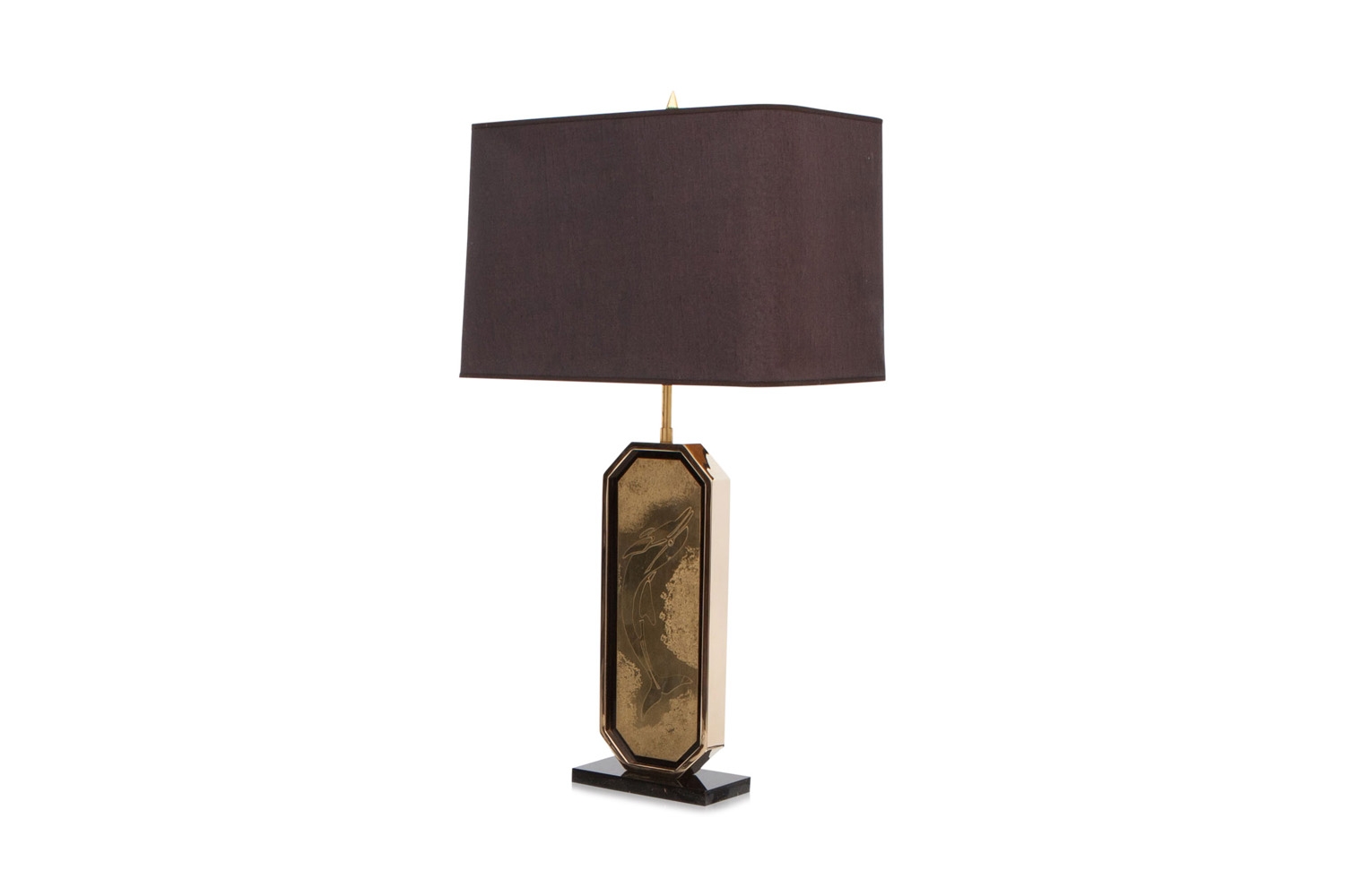 Gold & Brass Etched Lamps, Maho - 1980s