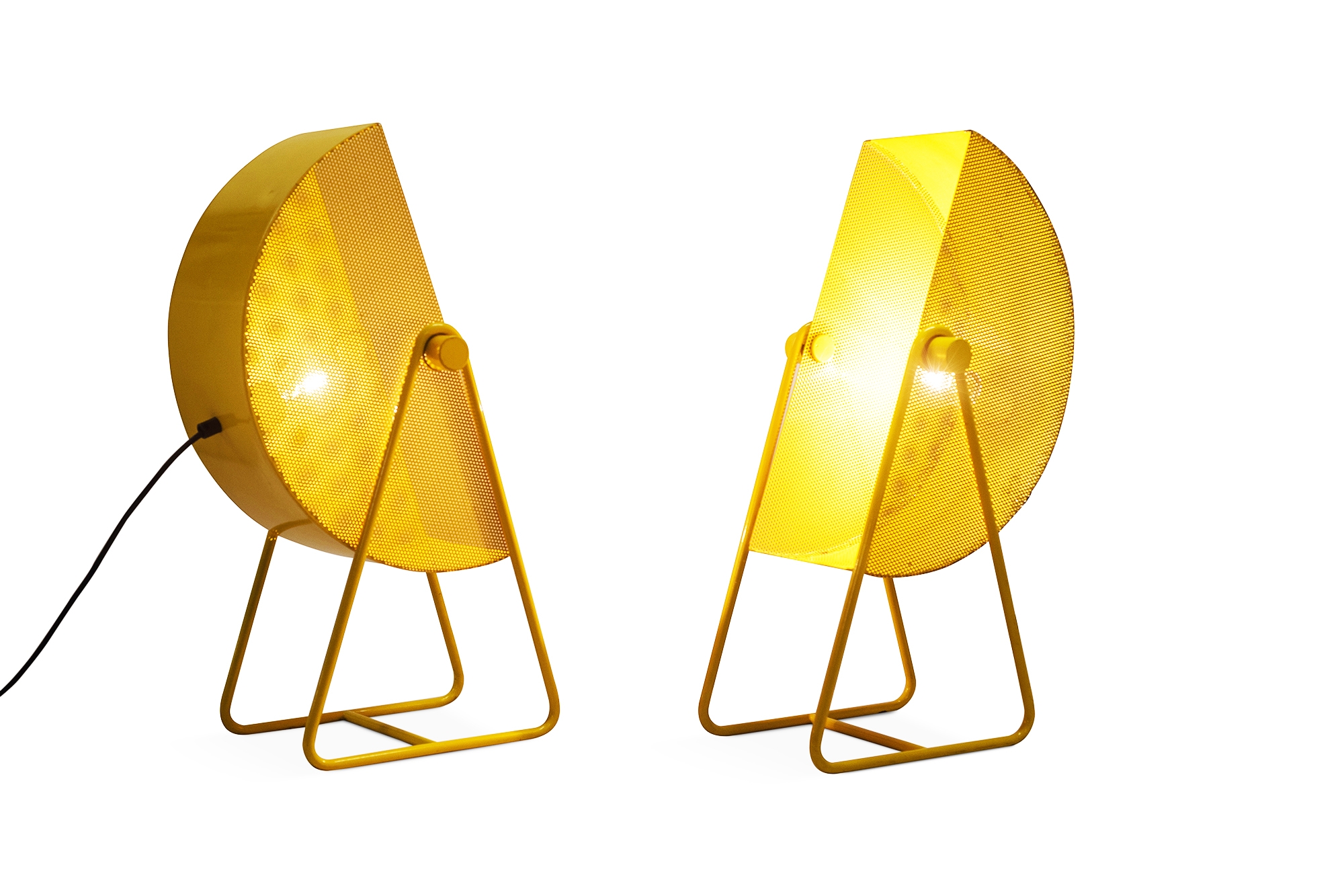 Bieffeplast Metal Table Lamps with Adjustable Shades - 1970s