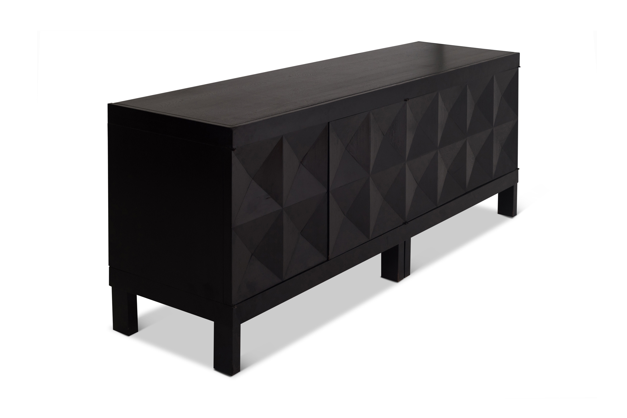 De Coene Brutalist Sideboard In Stained Oak - 1950s