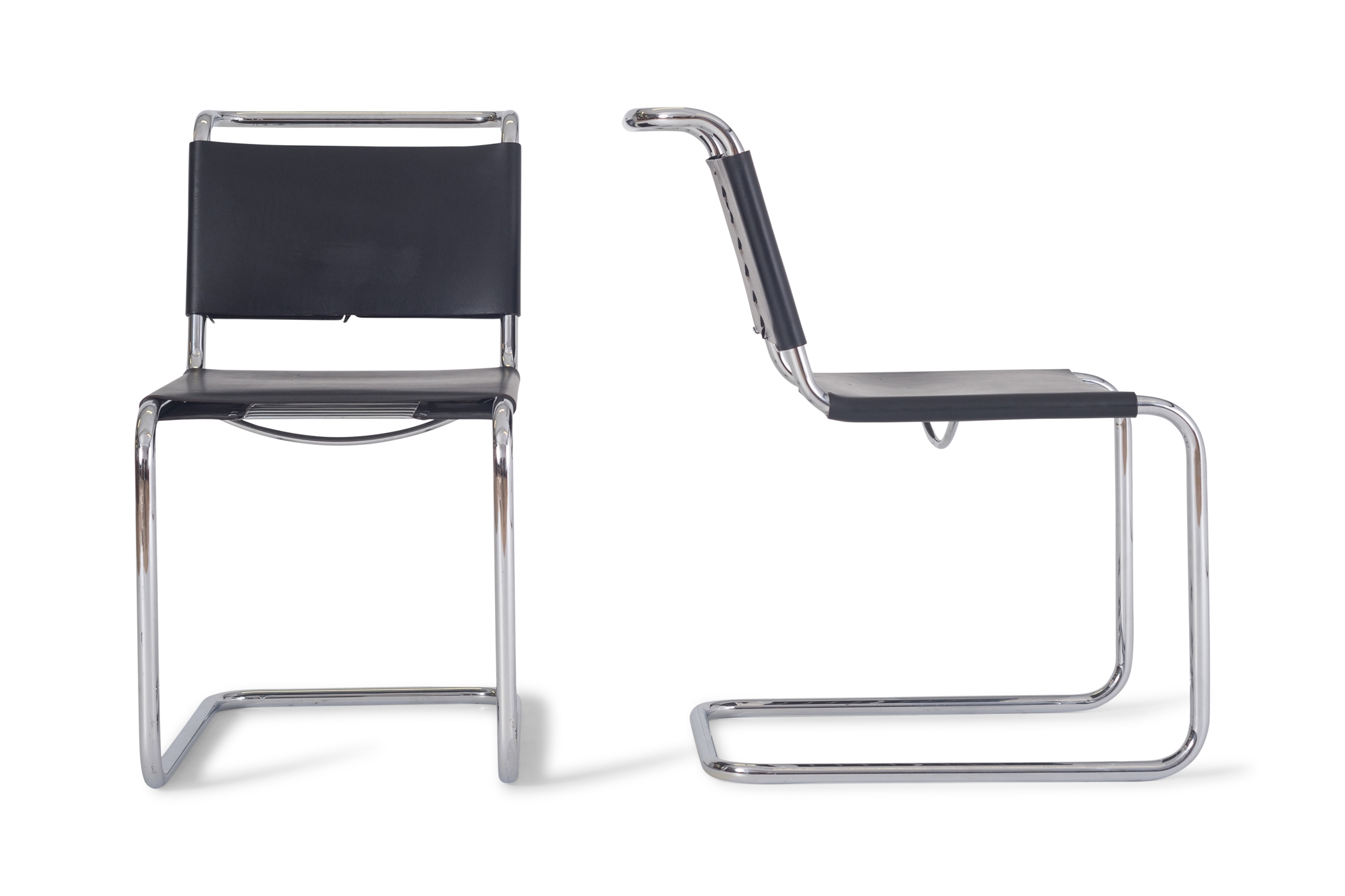 Marcel Breuer B33 Leather Dining Chairs - 1950s