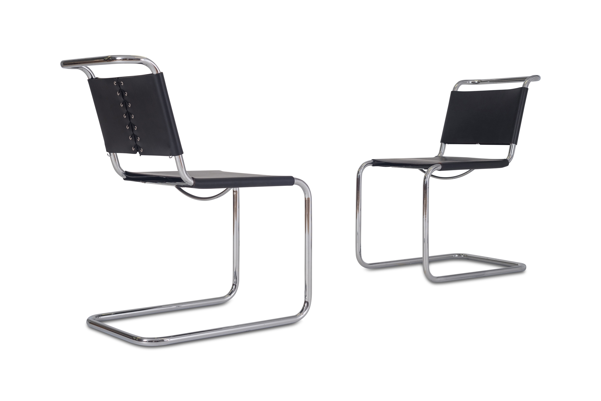 Marcel Breuer B33 Leather Dining Chairs - 1950s