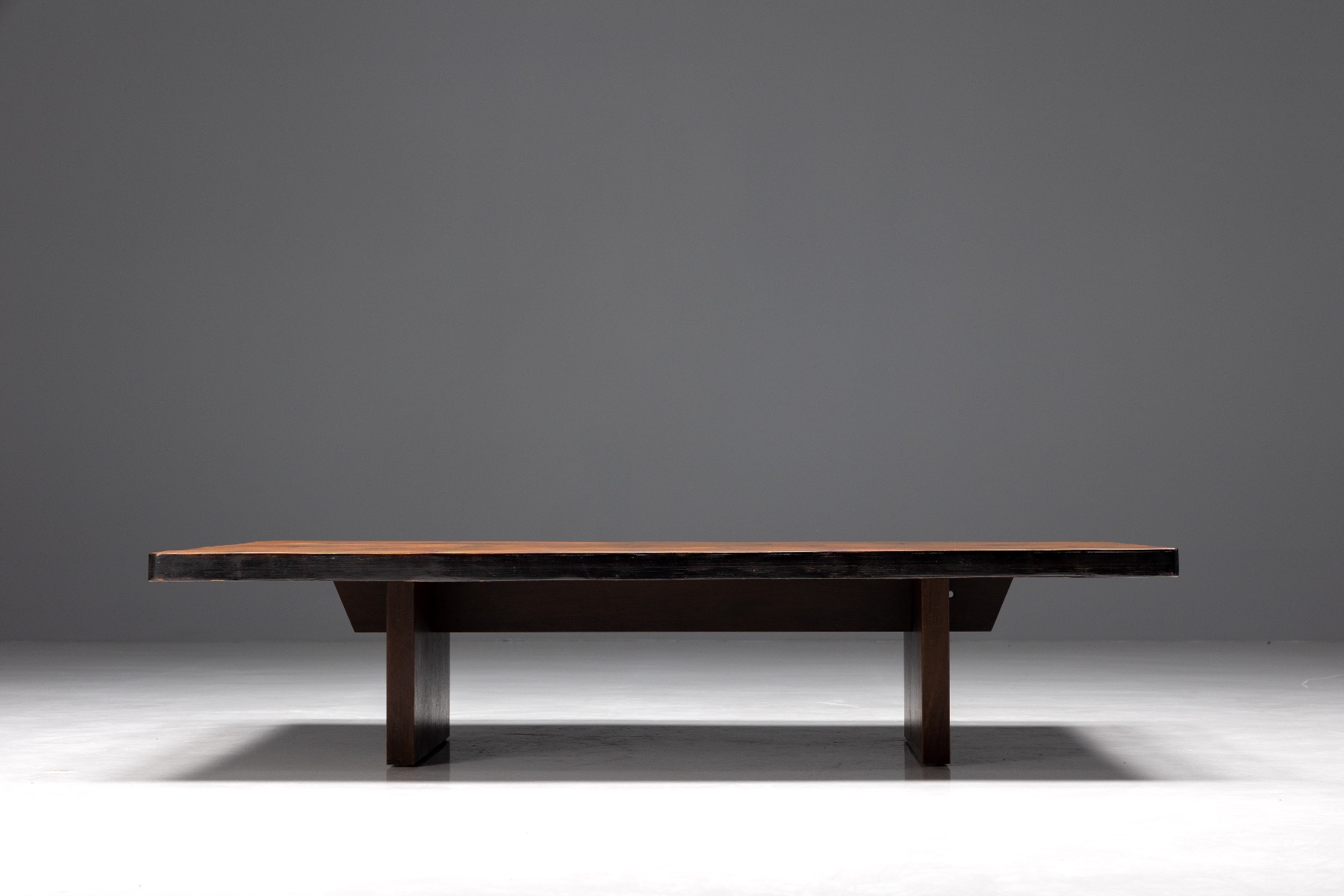 Coffee Table by Axel Vervoordt in Wengé and Bamboo - 1980s
