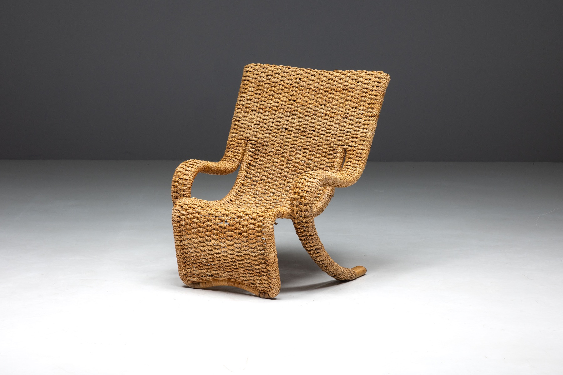 Braided Rope Lounge Chair by Marzio Cecchi - 1970s
