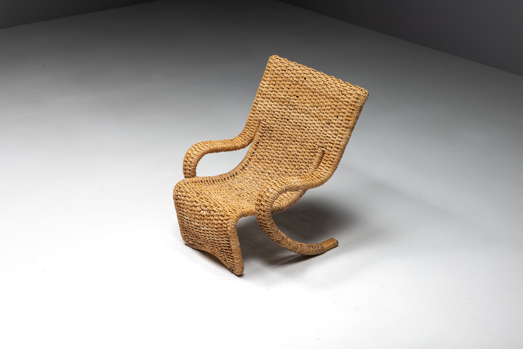 Braided Rope Lounge Chair by Marzio Cecchi - 1970s