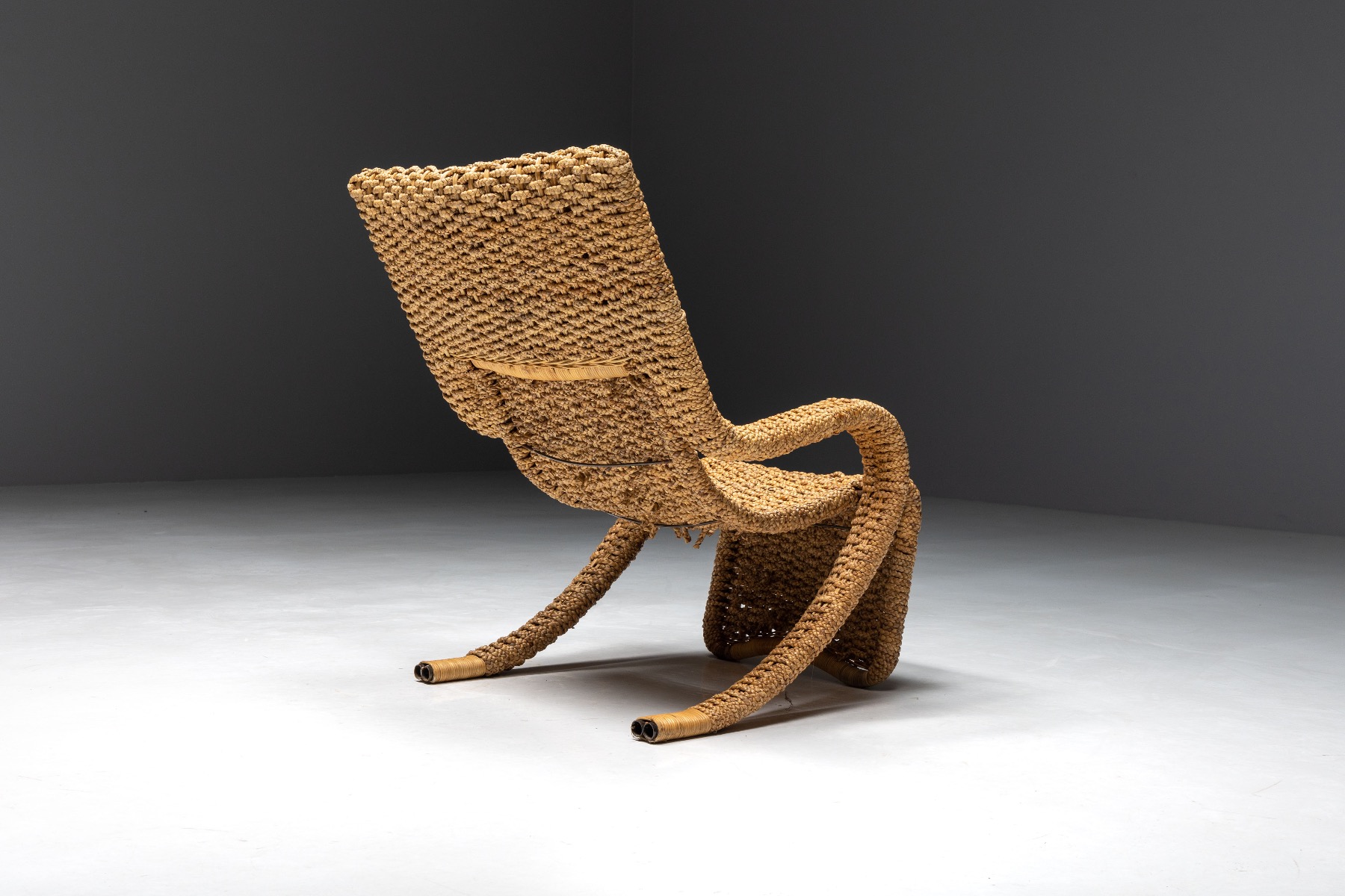 Braided Rope Lounge Chair by Marzio Cecchi - 1970s