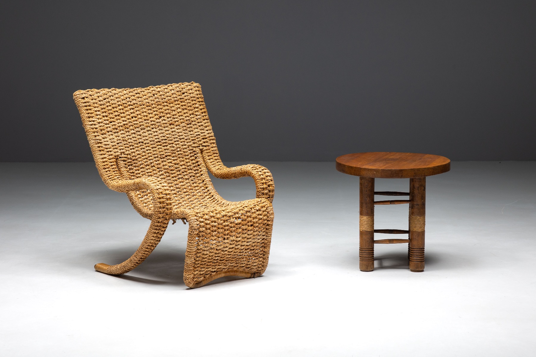 Braided Rope Lounge Chair by Marzio Cecchi - 1970s