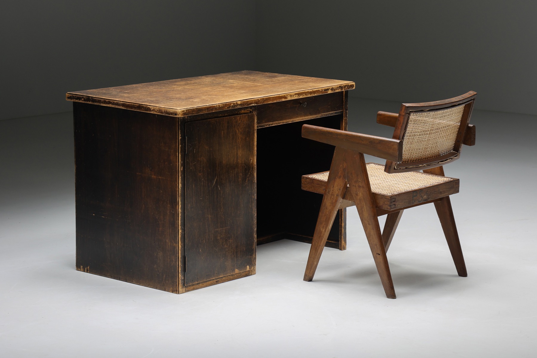 Haagse School Desk in Wood - 1930's
