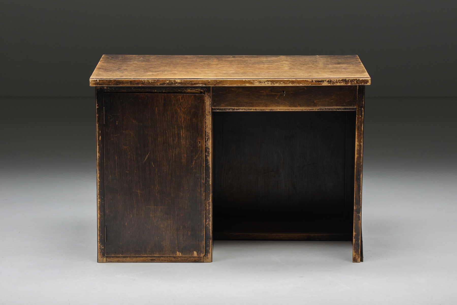 Haagse School Desk in Wood - 1930's