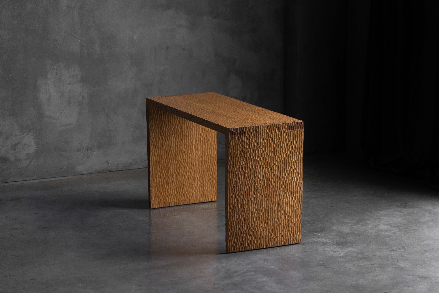 Hand-Carved Oak Console Table - Early 21st Century