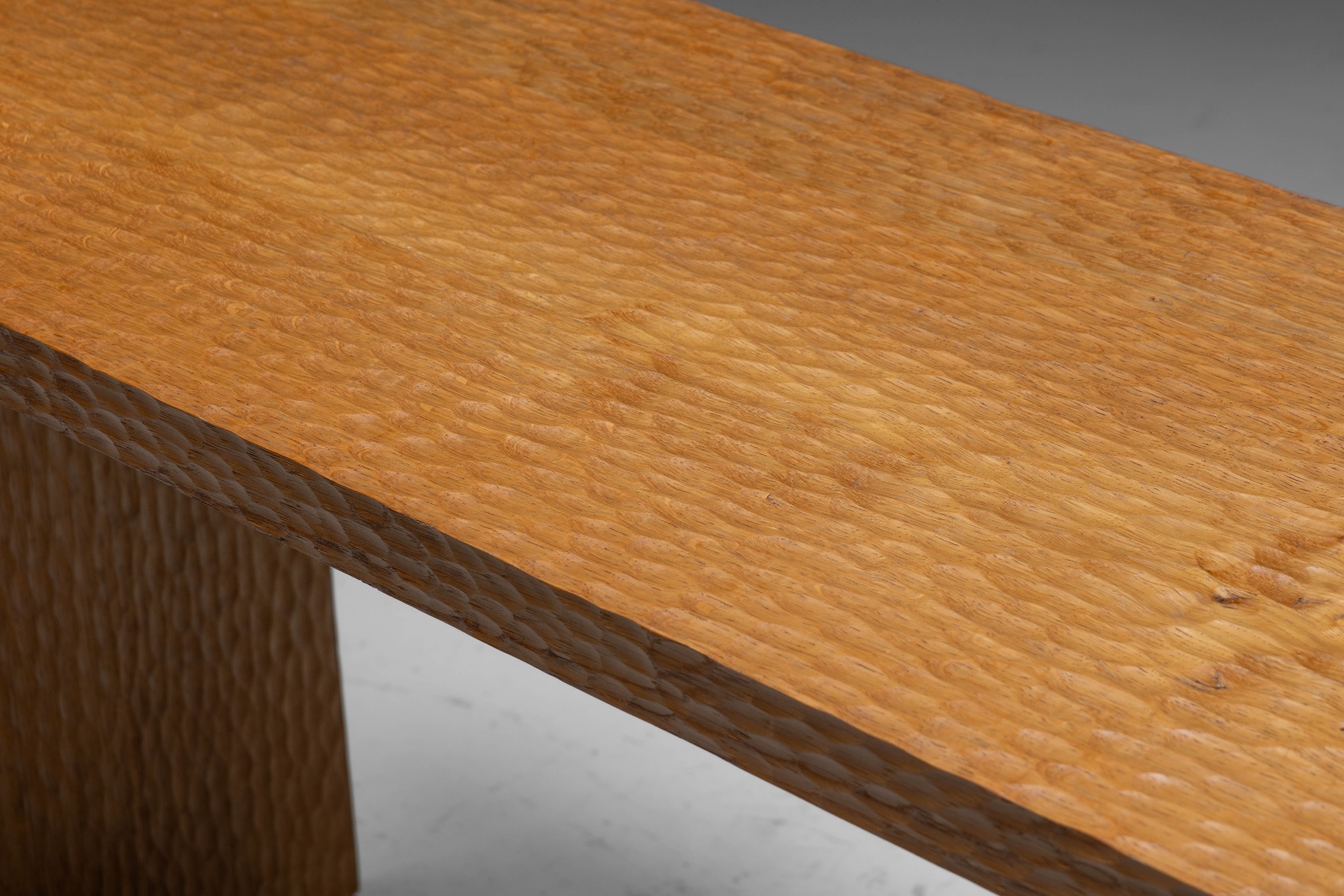 Hand-Carved Oak Console Table - Early 21st Century