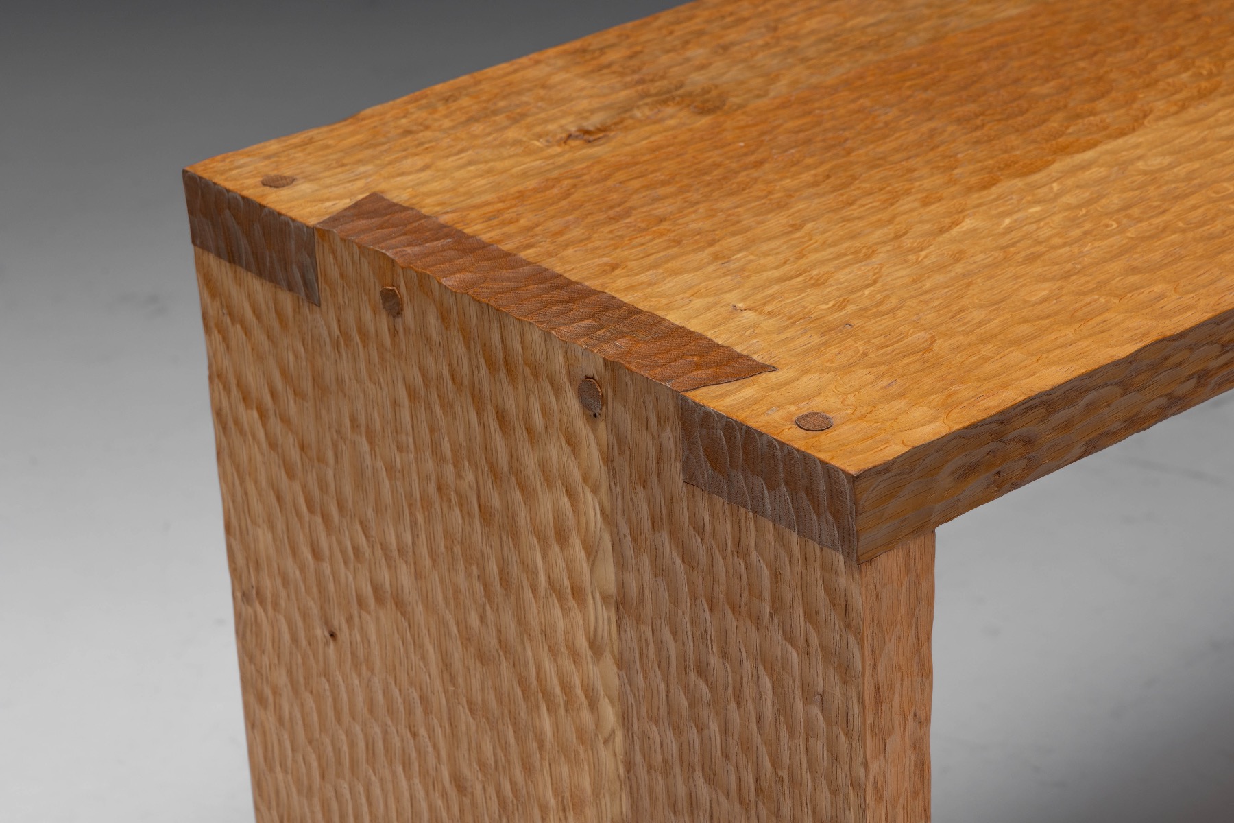Hand-Carved Oak Console Table - Early 21st Century