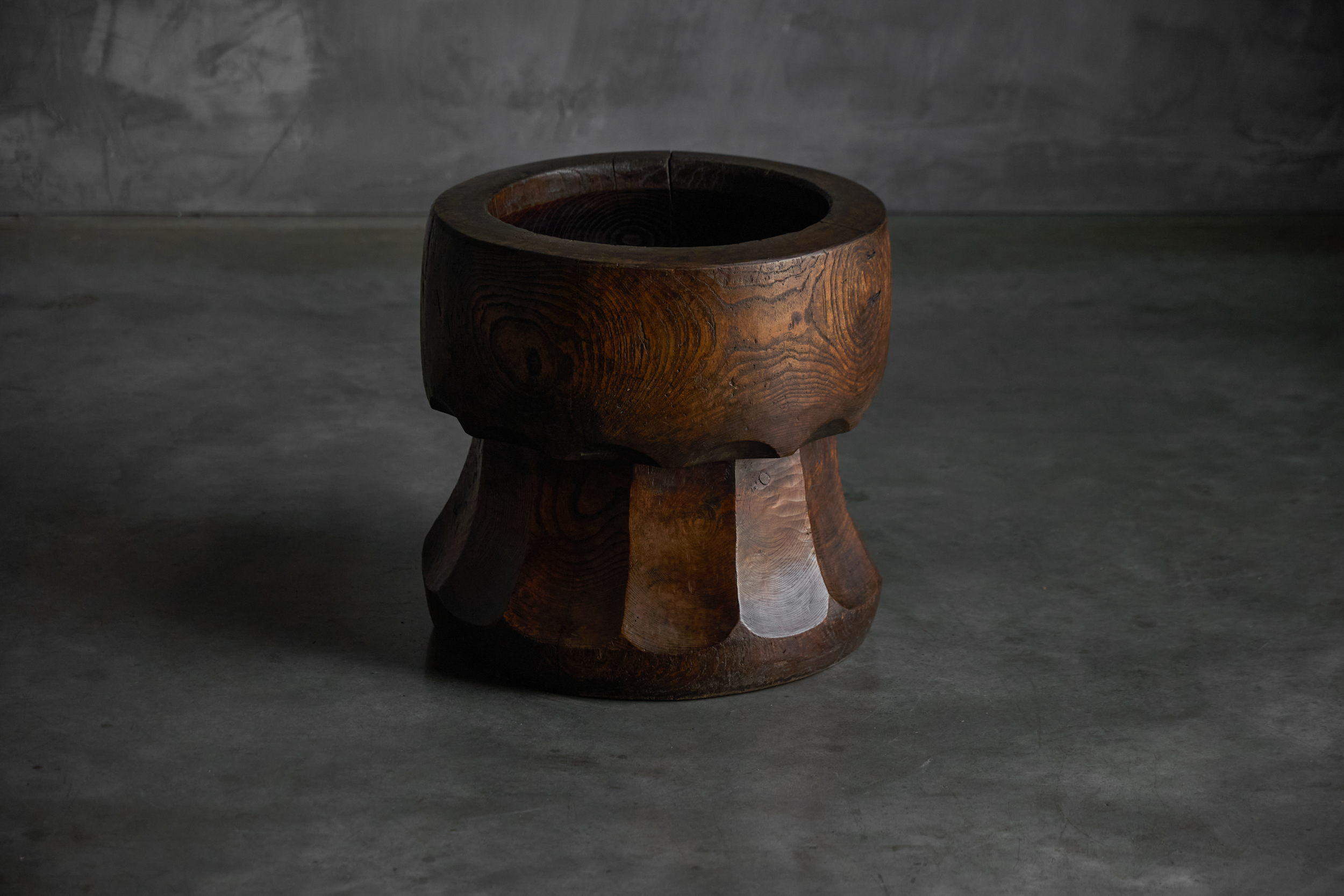 Hand-Carved Sculptural Usu Mortar, Japan - Early 20th Century