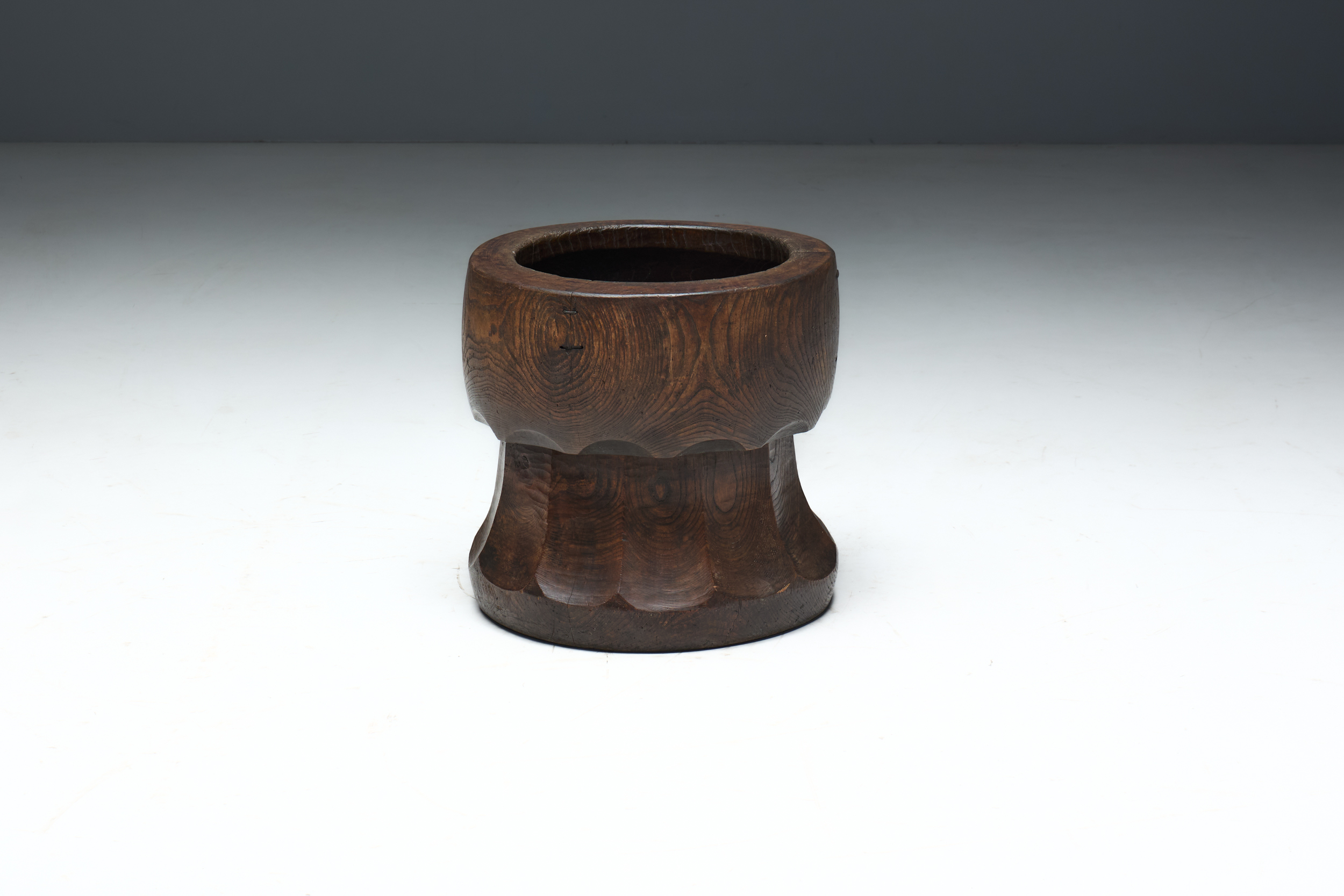 Hand-Carved Sculptural Usu Mortar, Japan - Early 20th Century