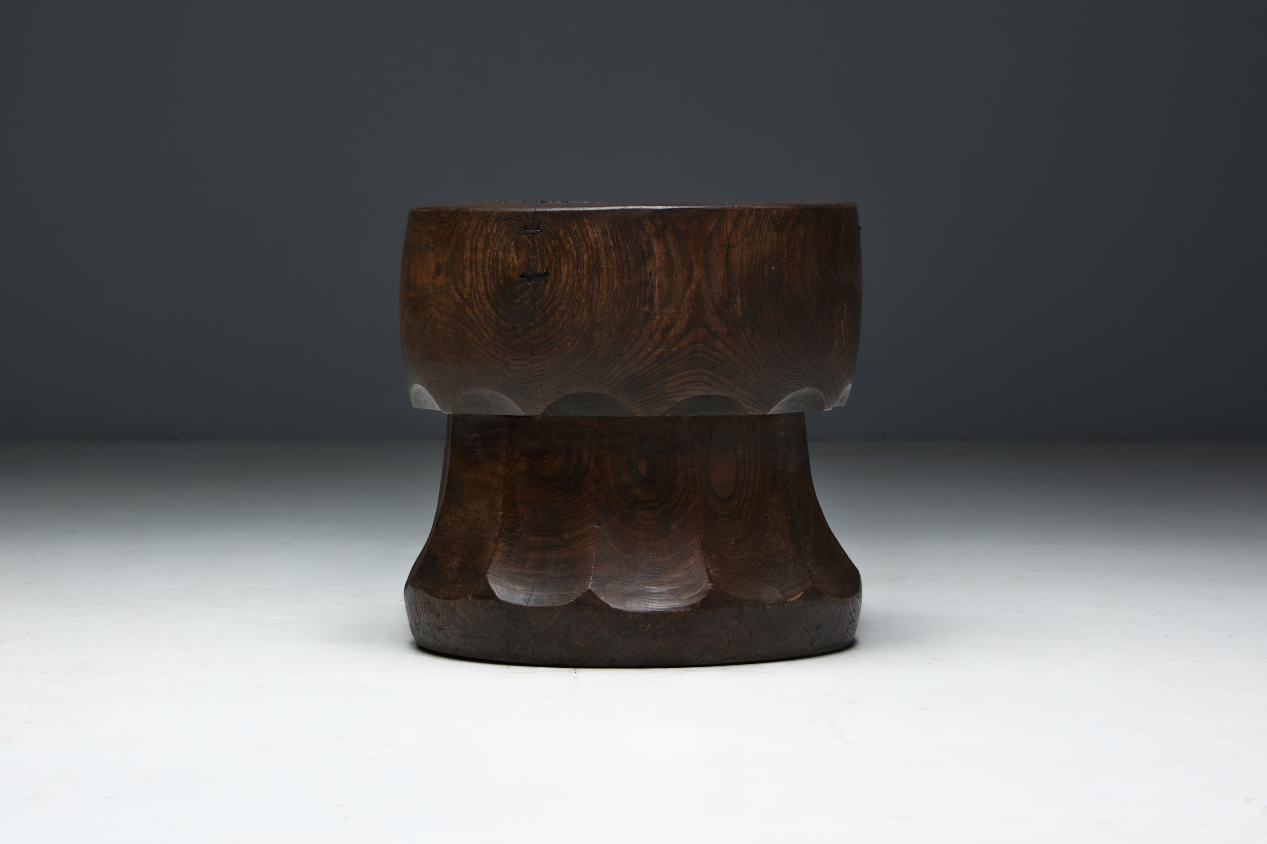 Hand-Carved Sculptural Usu Mortar, Japan - Early 20th Century