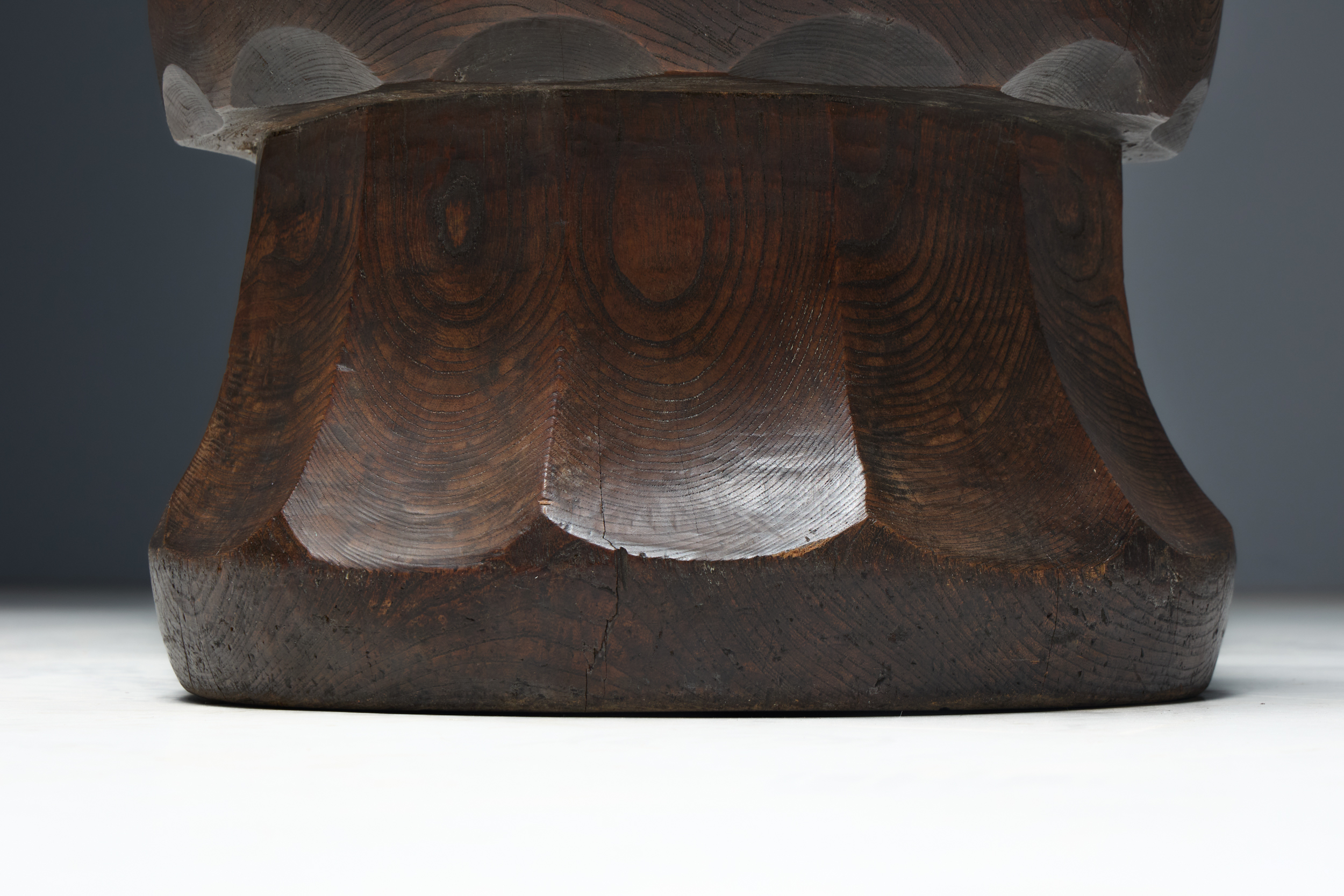 Hand-Carved Sculptural Usu Mortar, Japan - Early 20th Century