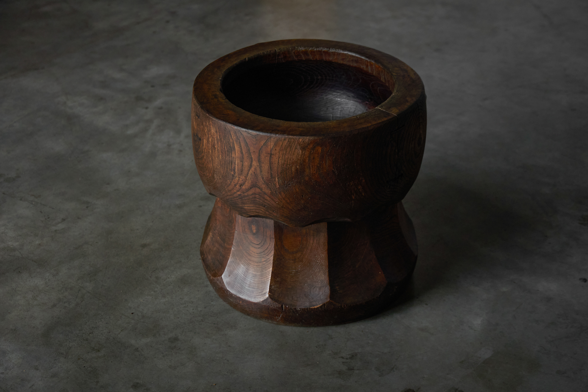 Hand-Carved Sculptural Usu Mortar, Japan - Early 20th Century