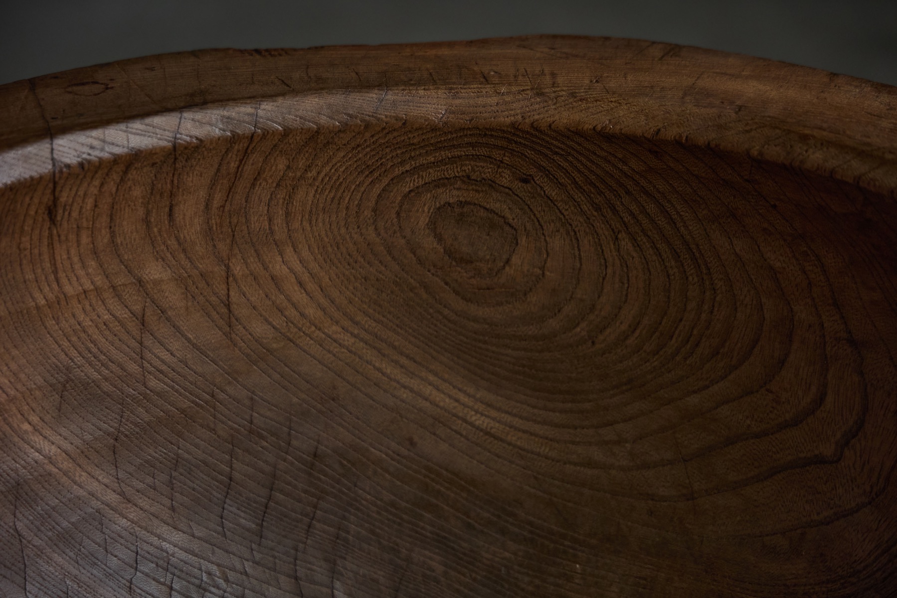 Hand-Carved 'Usu' Wooden Mortar, Japan - Early 20th Century