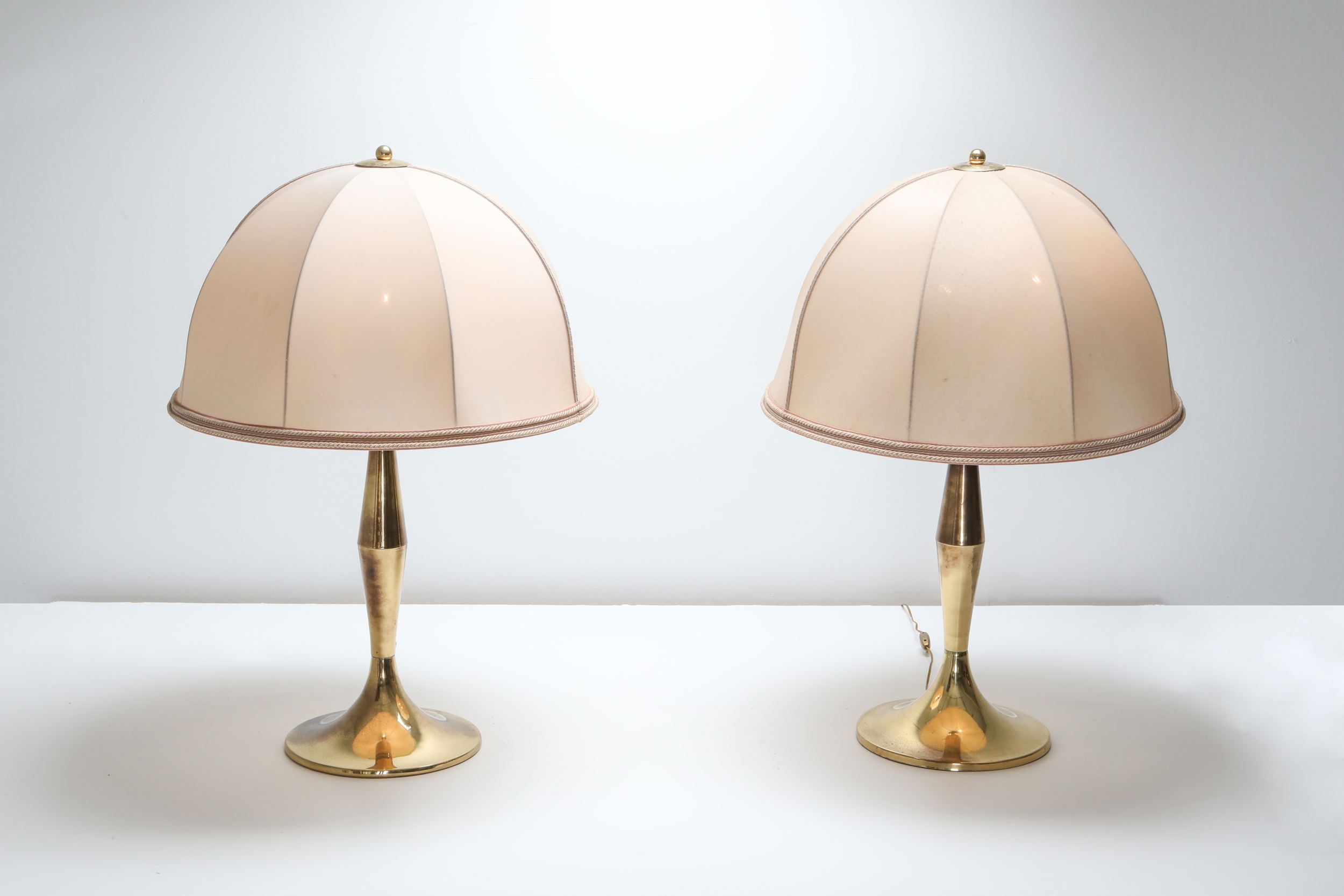 Brass Pair of Lamps in the Style of Gabriela Crespi - 1970's