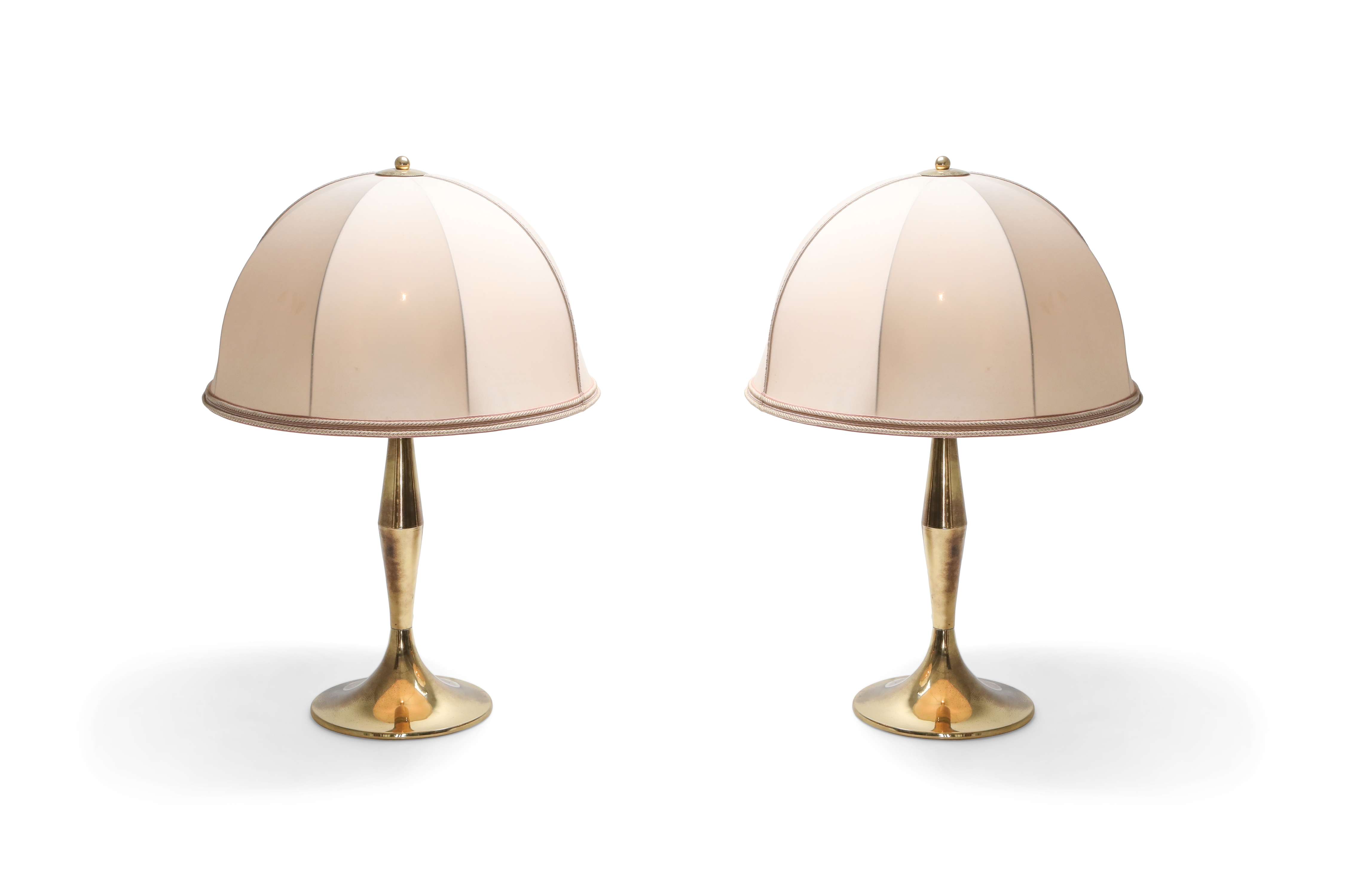 Brass Pair of Lamps in the Style of Gabriela Crespi - 1970's