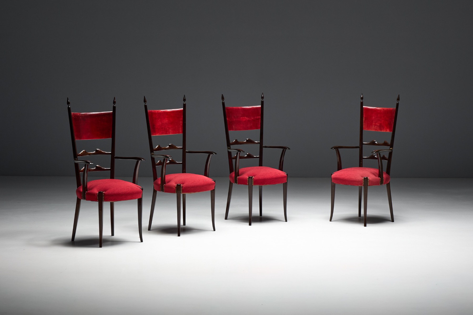High-Back Dining Chairs by Aldo Tura, Italy –1962