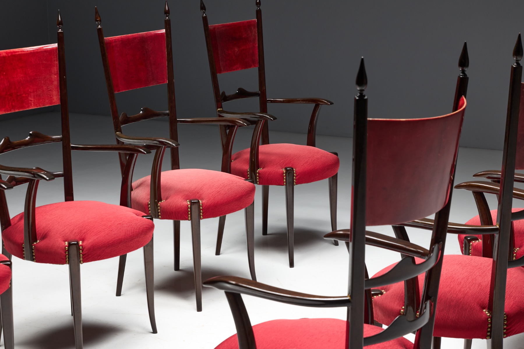 High-Back Dining Chairs by Aldo Tura, Italy –1962