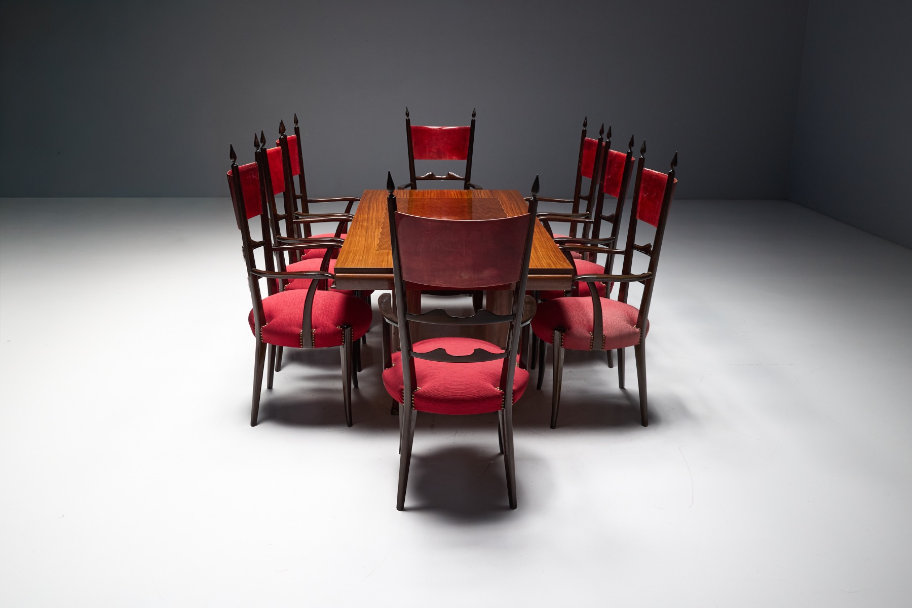 High-Back Dining Chairs by Aldo Tura, Italy –1962