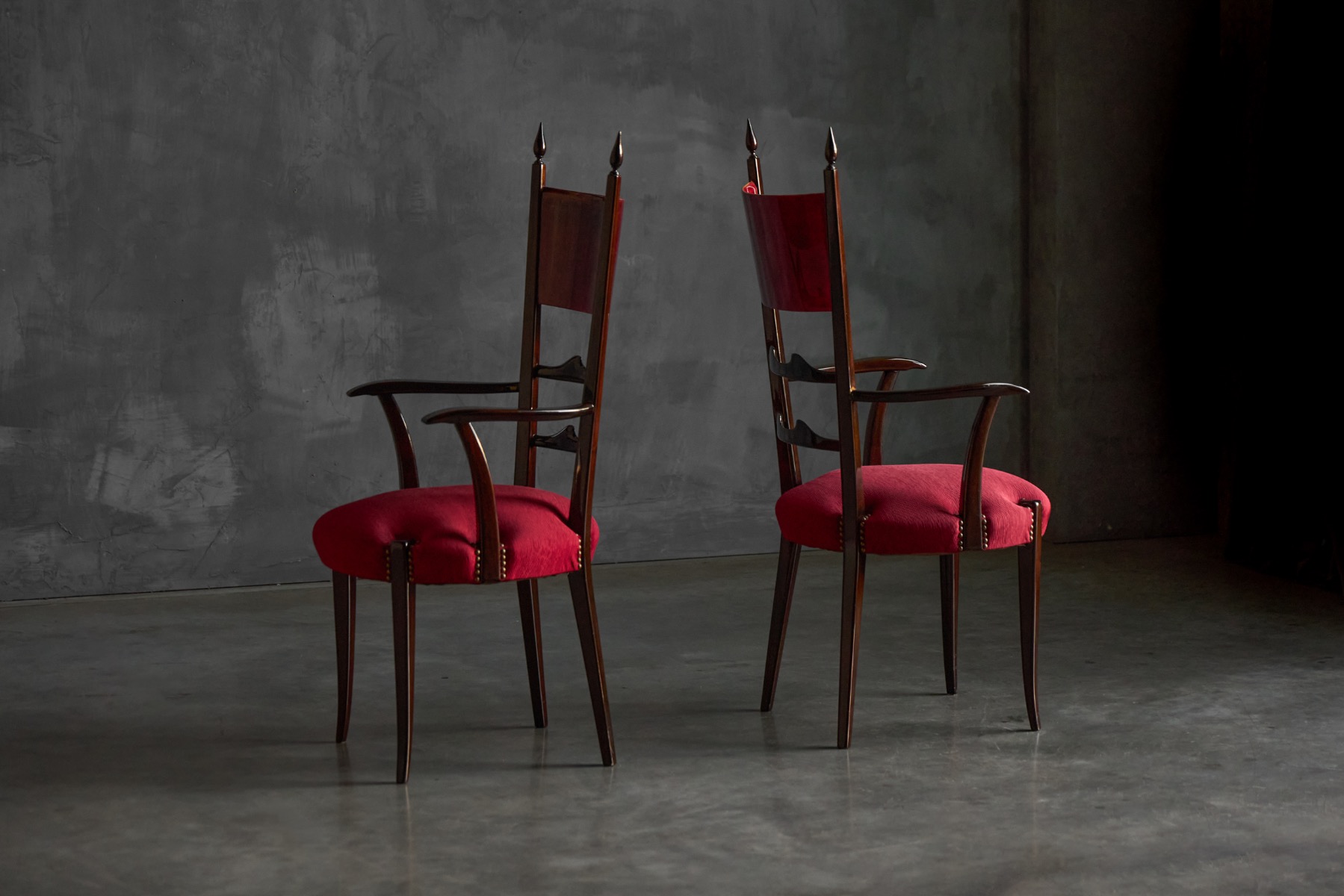 High-Back Dining Chairs by Aldo Tura, Italy –1962