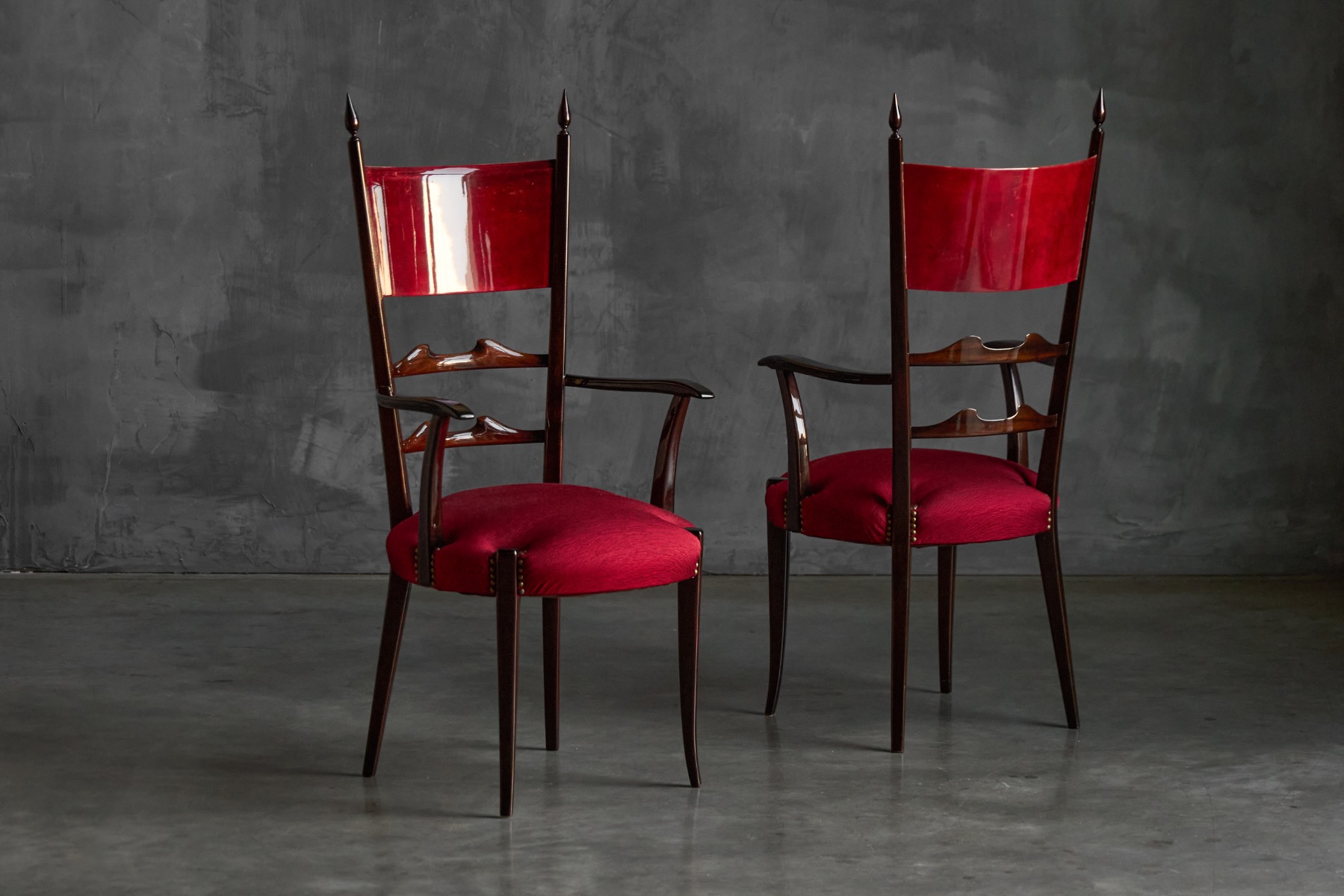 High-Back Dining Chairs by Aldo Tura, Italy –1962