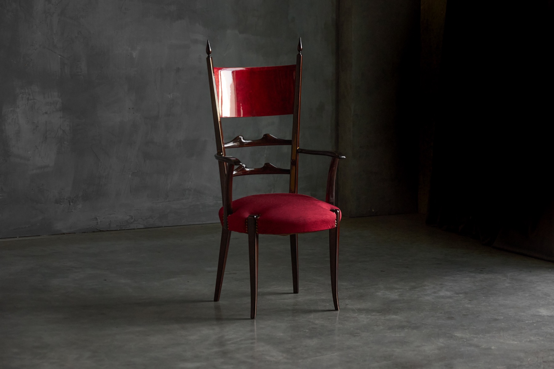 High-Back Dining Chairs by Aldo Tura, Italy –1962