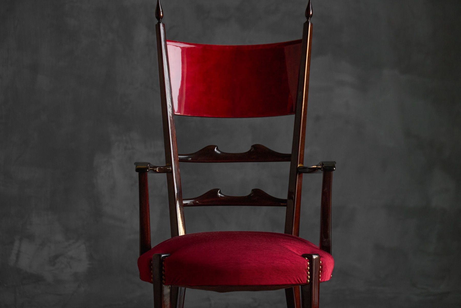 High-Back Dining Chairs by Aldo Tura, Italy –1962