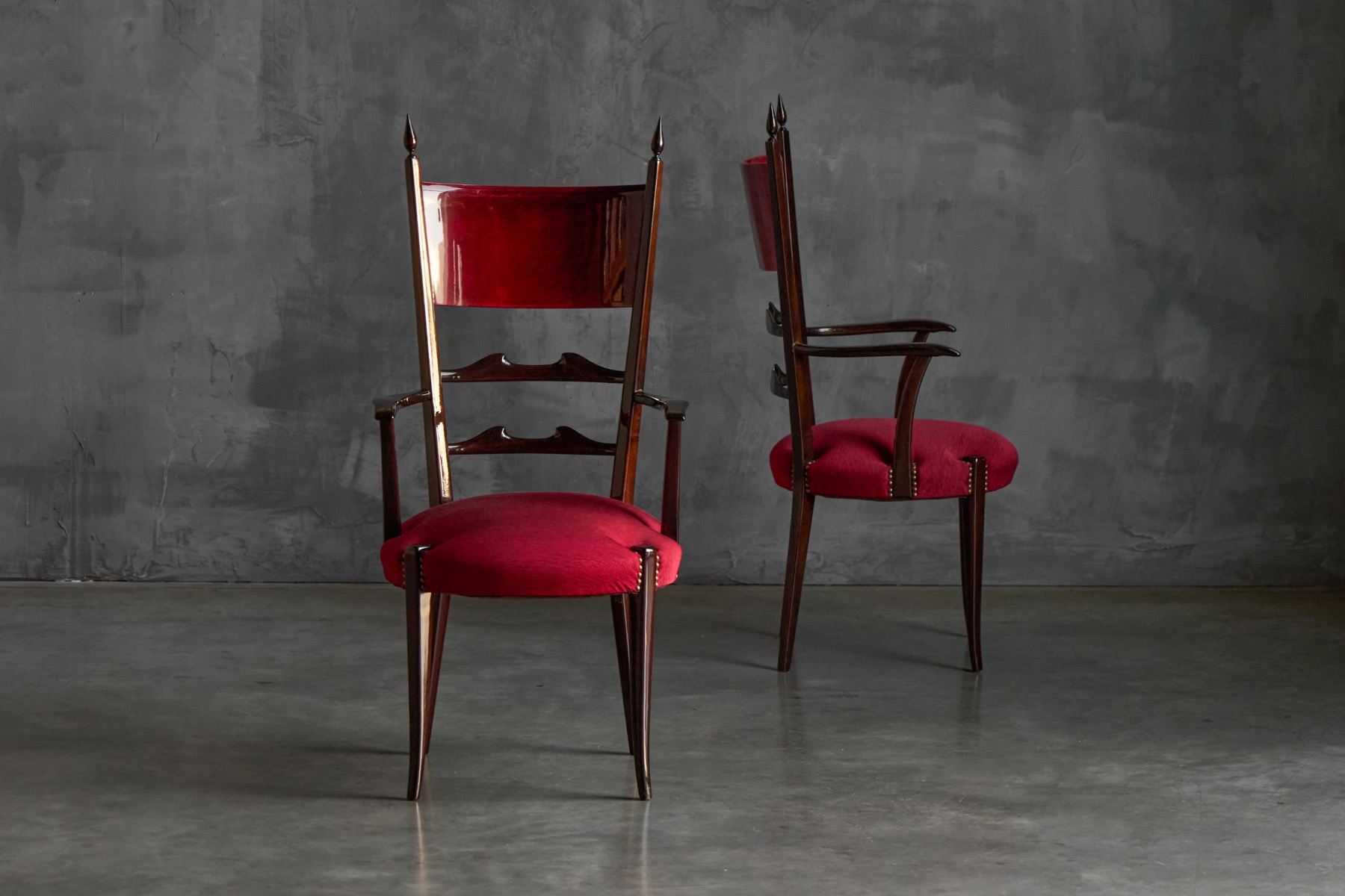 High-Back Dining Chairs by Aldo Tura, Italy –1962