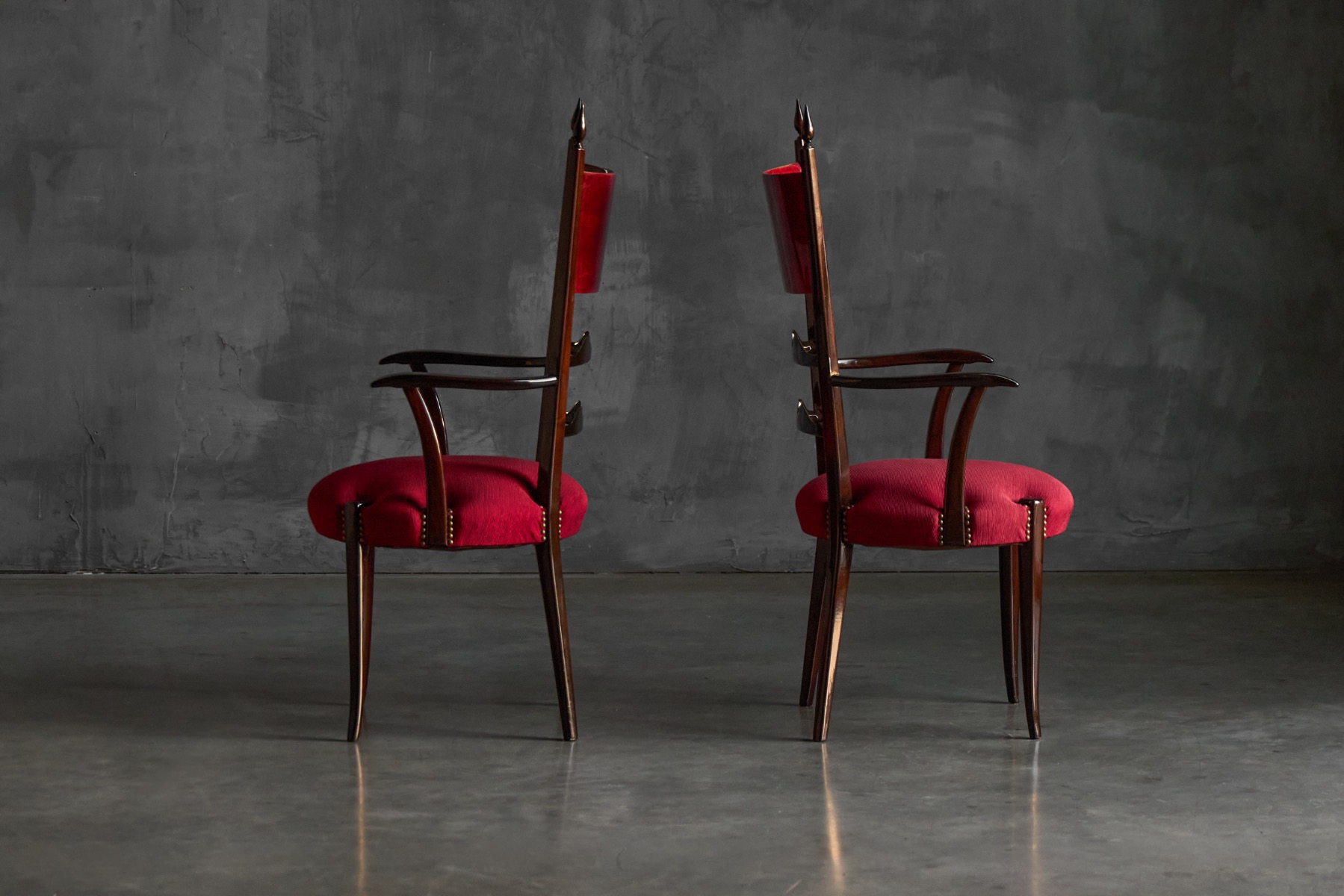High-Back Dining Chairs by Aldo Tura, Italy –1962
