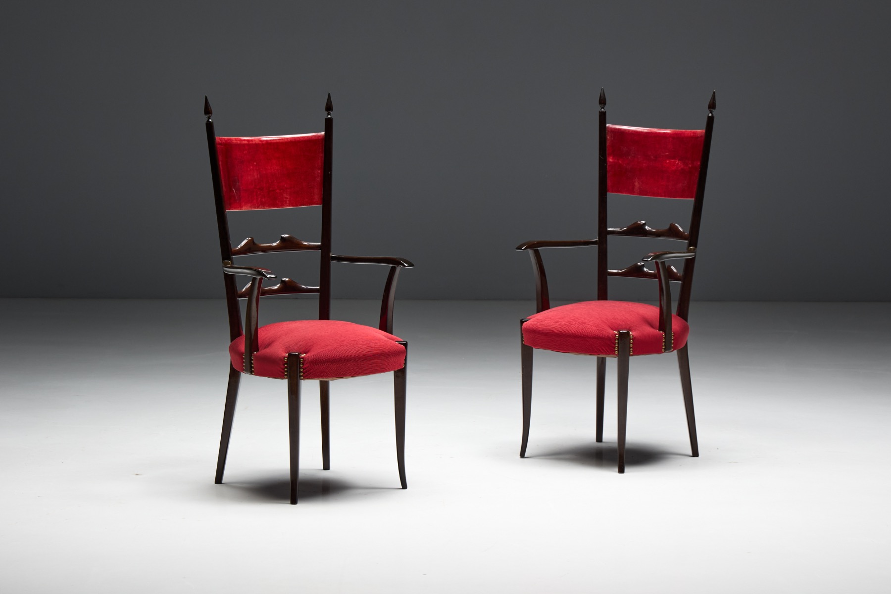 High-Back Dining Chairs by Aldo Tura, Italy –1962