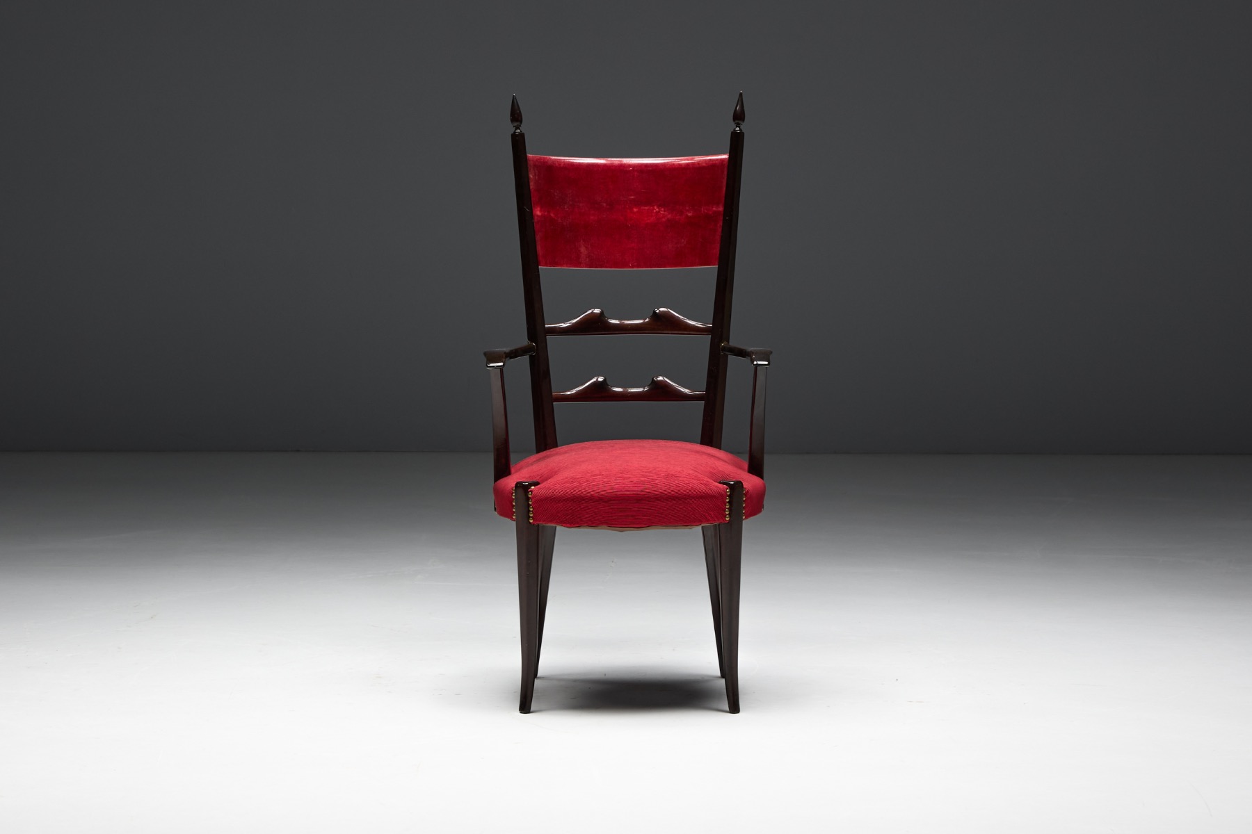 High-Back Dining Chairs by Aldo Tura, Italy –1962